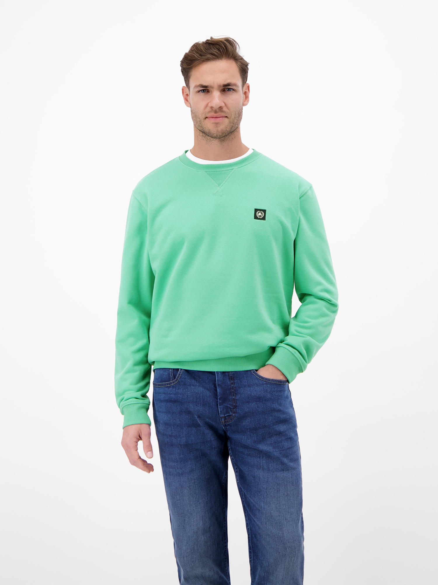LERROS Sweatshirt "Sweatshirt aus Baumwollmix, O-Neck" günstig online kaufen