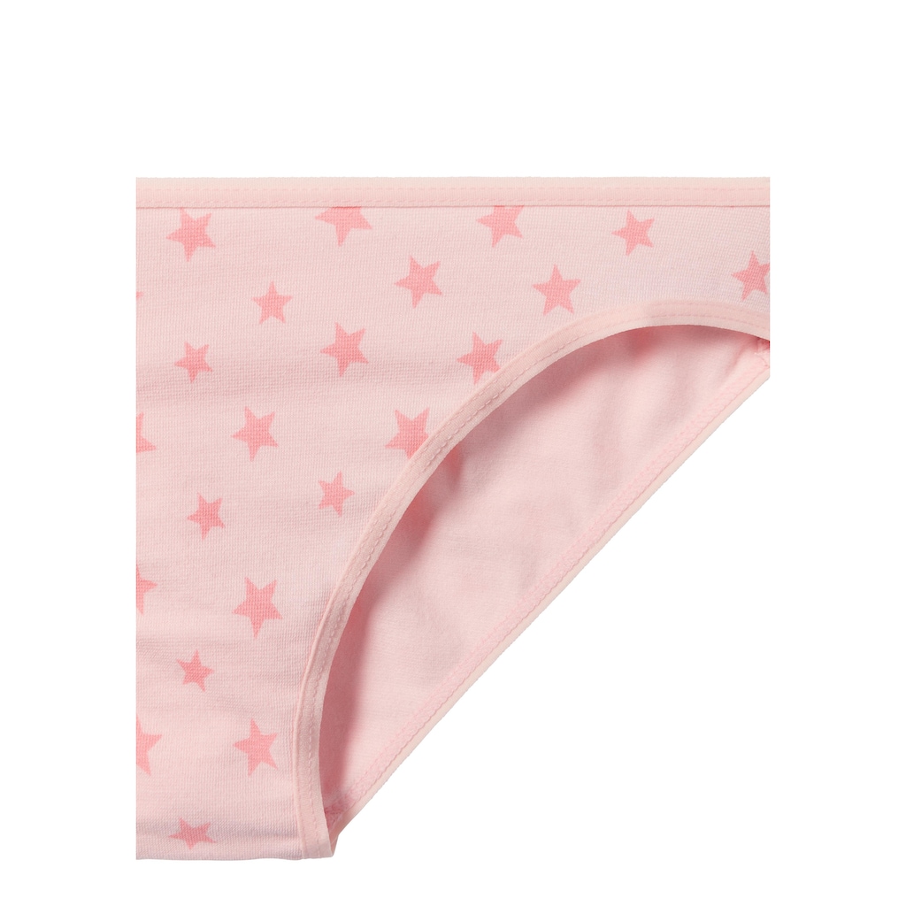 petite fleur Bikinislip, (Packung, 8 St.), mit Sternen-Print und unifarben