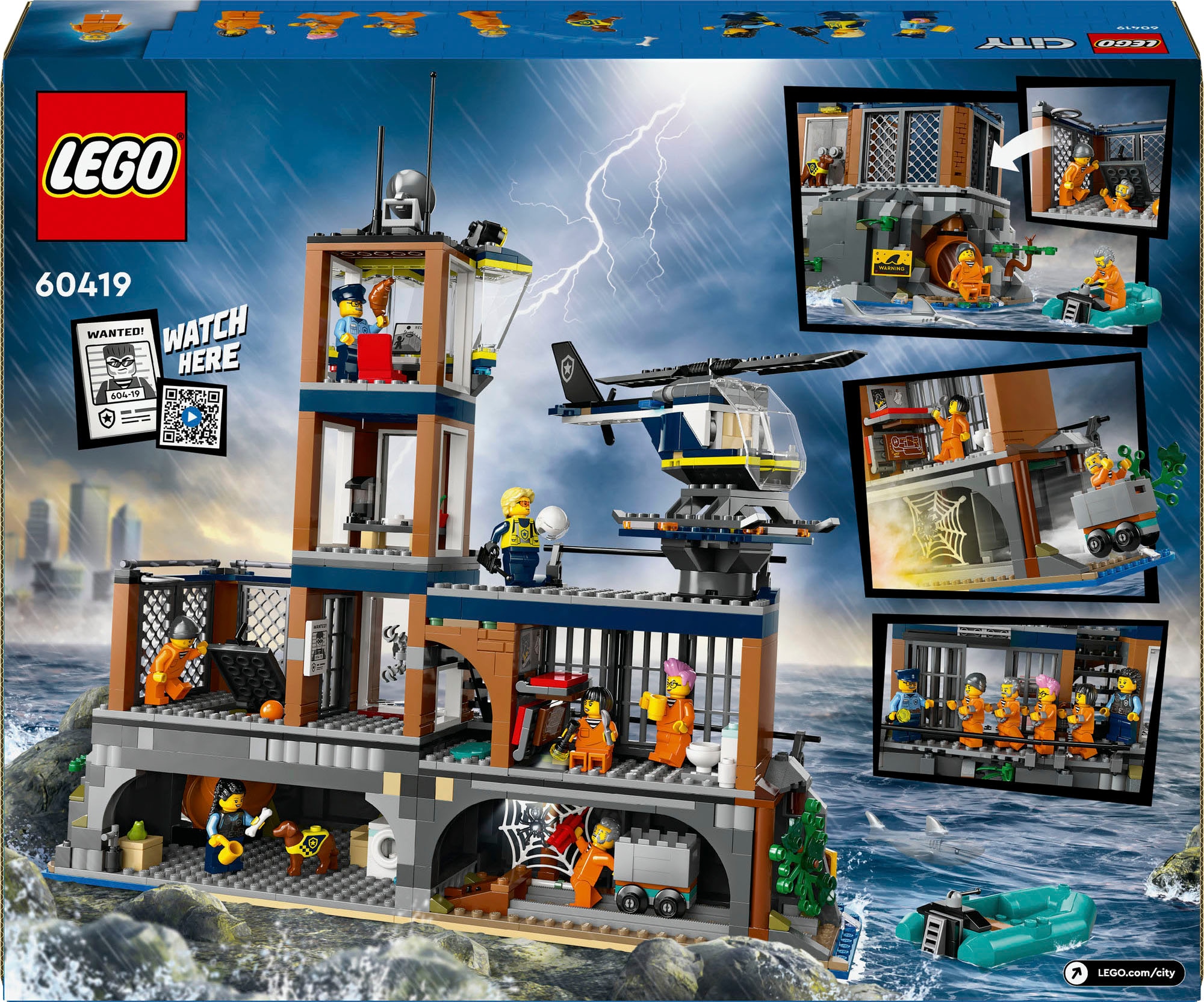 LEGO® Konstruktionsspielsteine »Polizeistation auf der Gefängnisinsel (60419), LEGO City«, (980 St.), Made in Europe