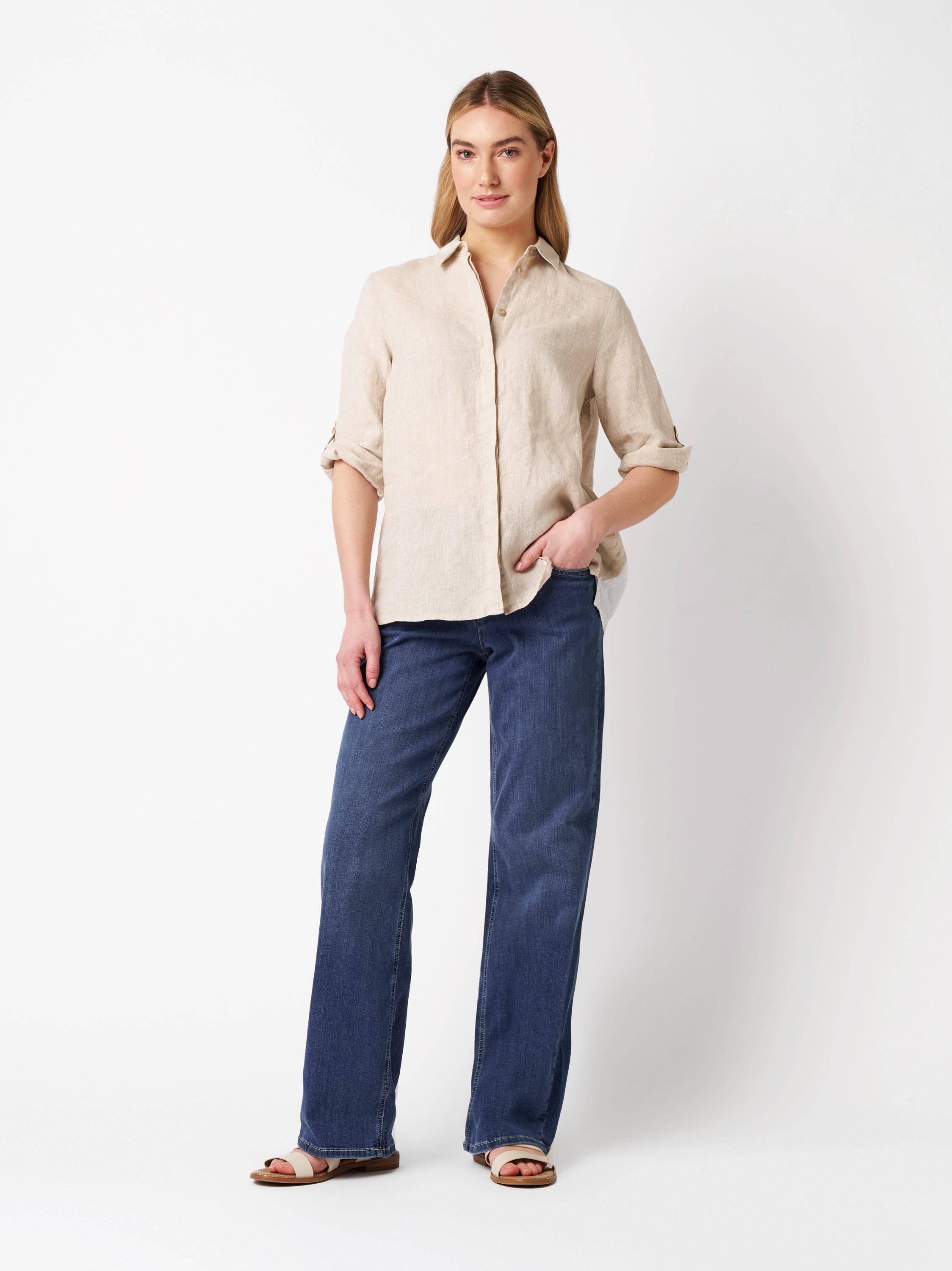 TONI Klassische Bluse »Clay 3/4-Arm« aus sommerlicher Leinenqualität