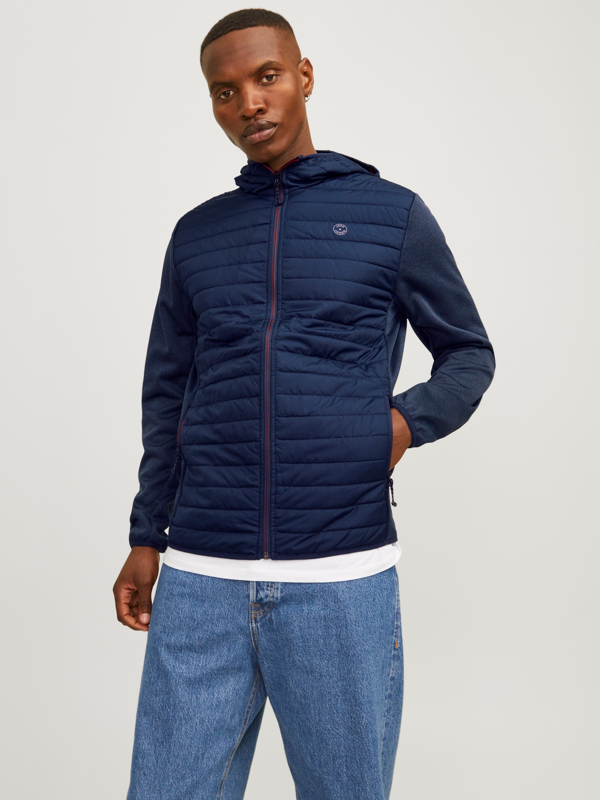 Jack & Jones Steppjacke "JJEMULTI mit Kapuze und Futter" mit Kapuze unifarb günstig online kaufen