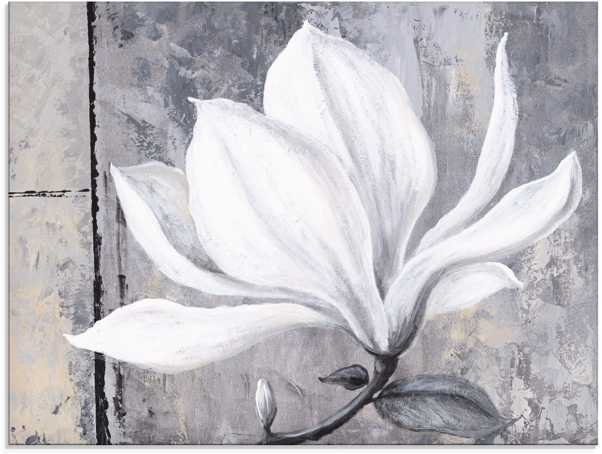 Artland Glasbild "Klassische Magnolie" Blumen 1 Stk. tlg. in verschiedenen Größen