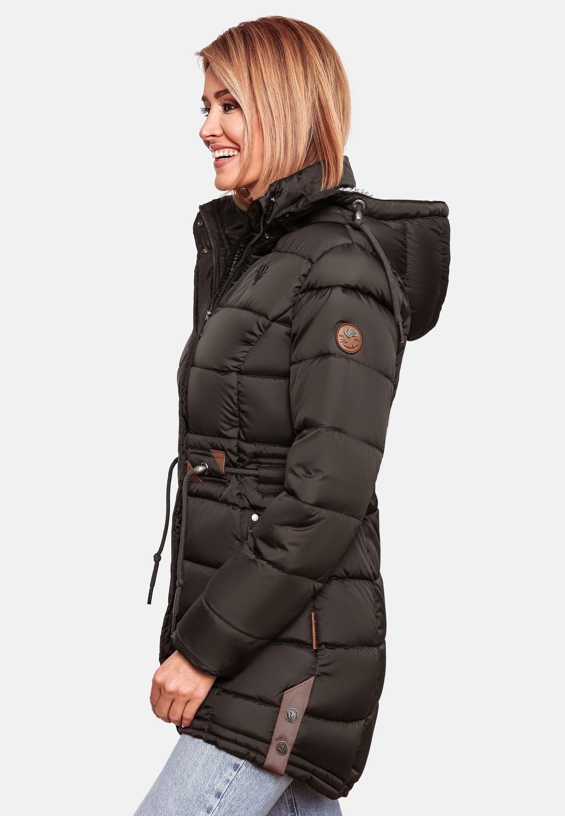 Navahoo Steppmantel »Daliee«, Stylischer Winterparka mit abnehmbarer Kapuze