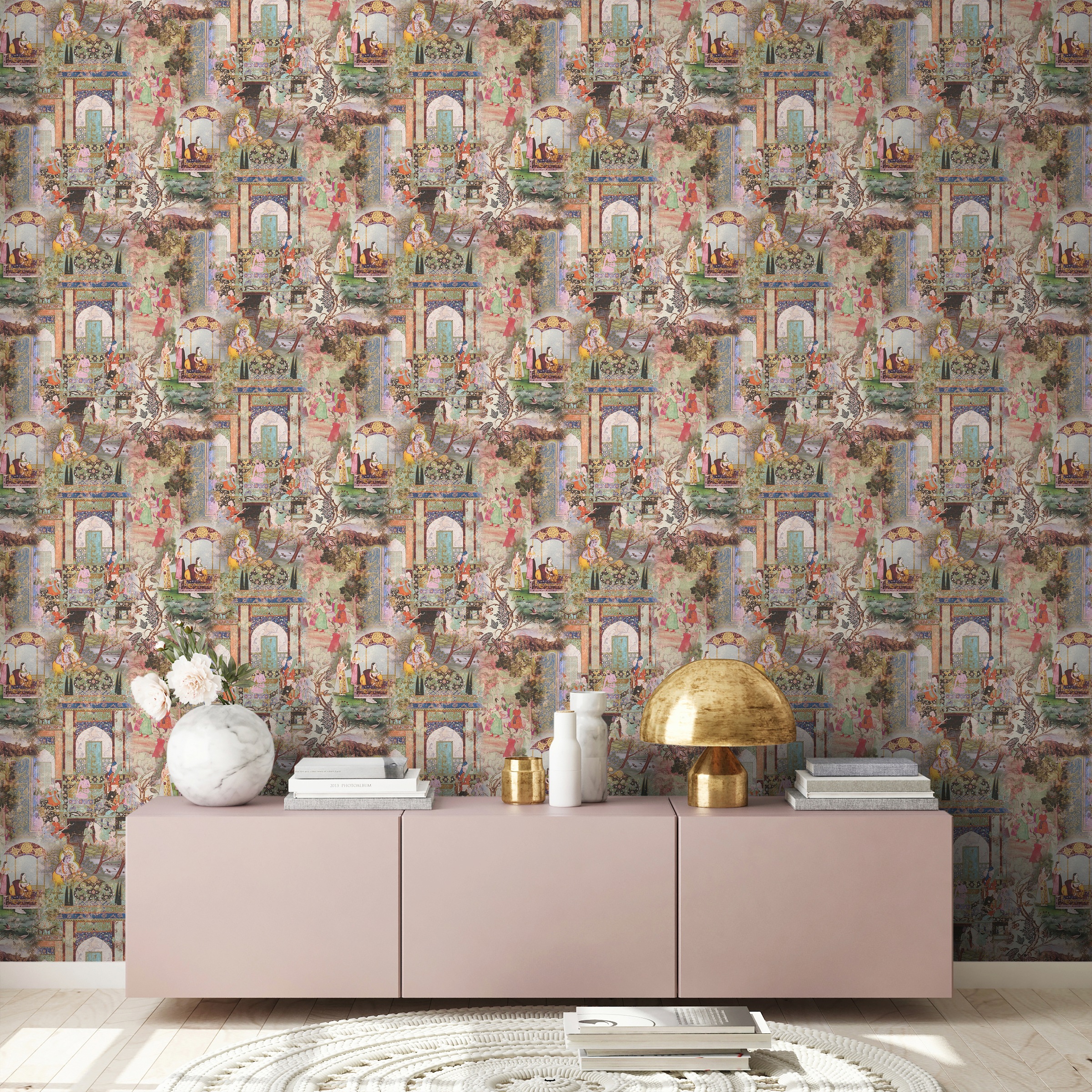 A.S. Création Vliestapete »Dream Flowery«, Ethnomuster-abstrakt-minimalistisch, Vintage Tapete Orientalisch Tapeten Wohnzimmer Schlafzimmer Küche Flur