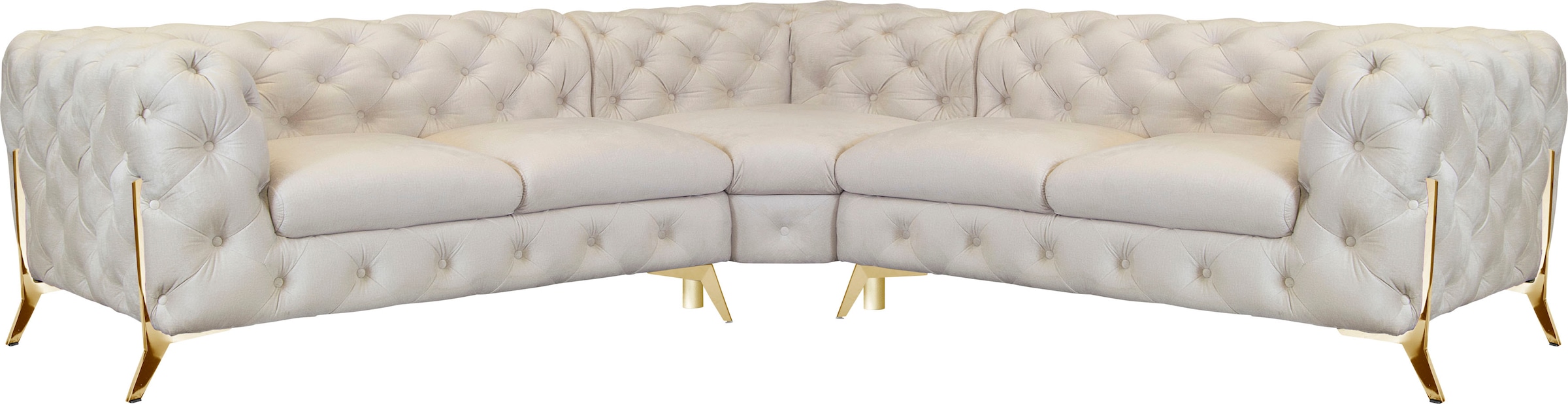 Home affaire Chesterfield-Sofa "Amaury L-Form" Chesterfield-Optik, Breite/T günstig online kaufen
