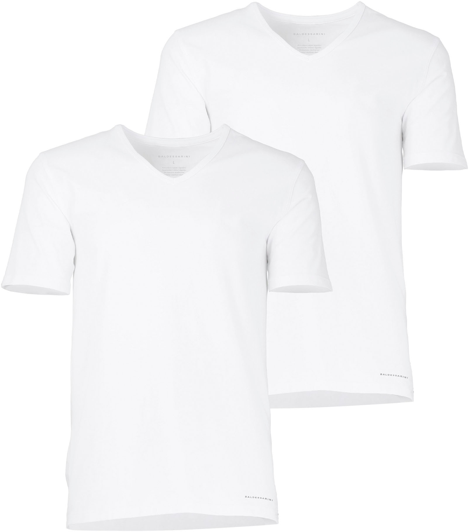 BALDESSARINI Unterhemd "Monaco", (2er Pack), V-Ausschnitt, Kurzarm, Logosch günstig online kaufen