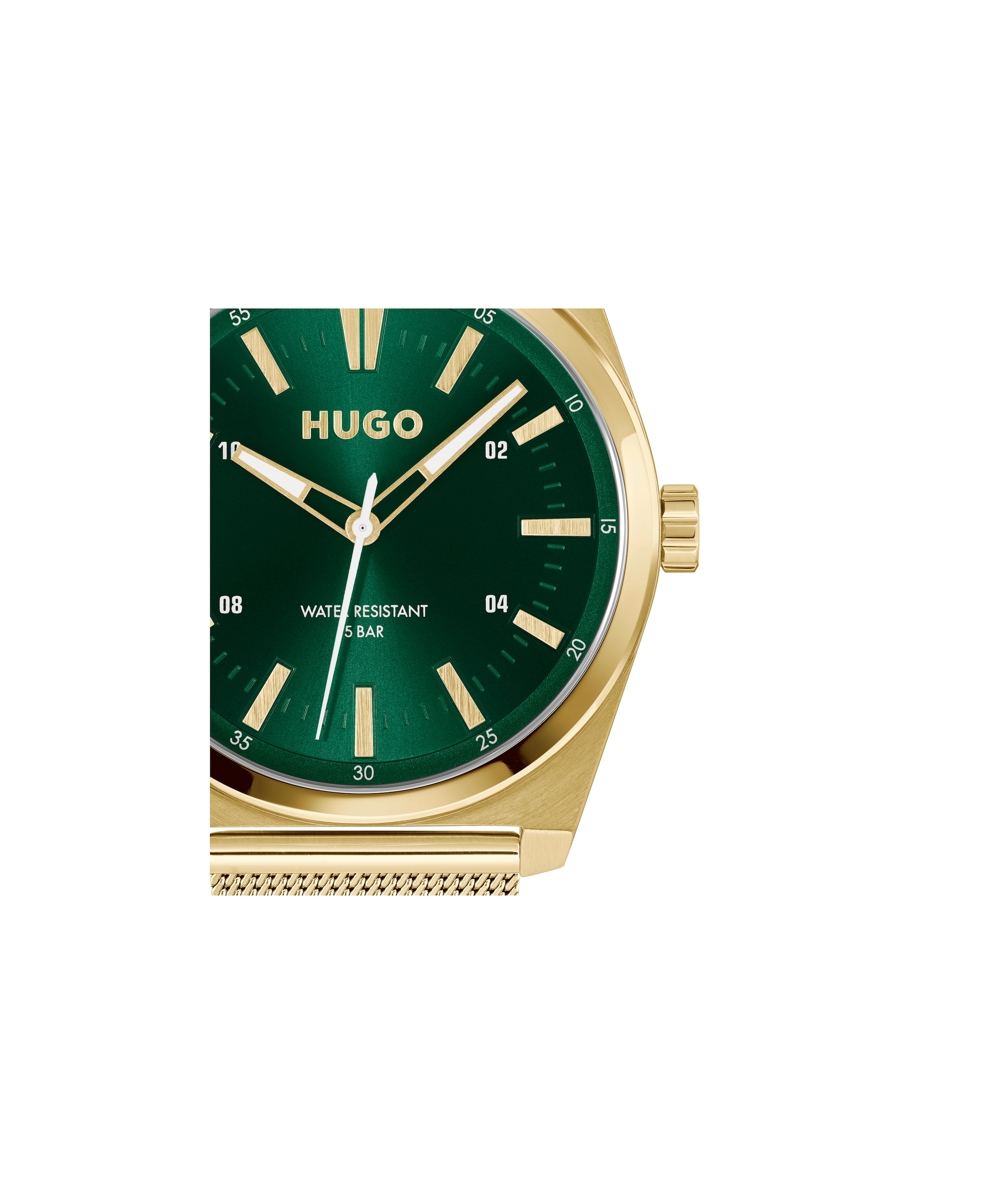 HUGO Quarzuhr »#ARK«, Armbanduhr, Herrenuhr, Edelstahlarmband, analog