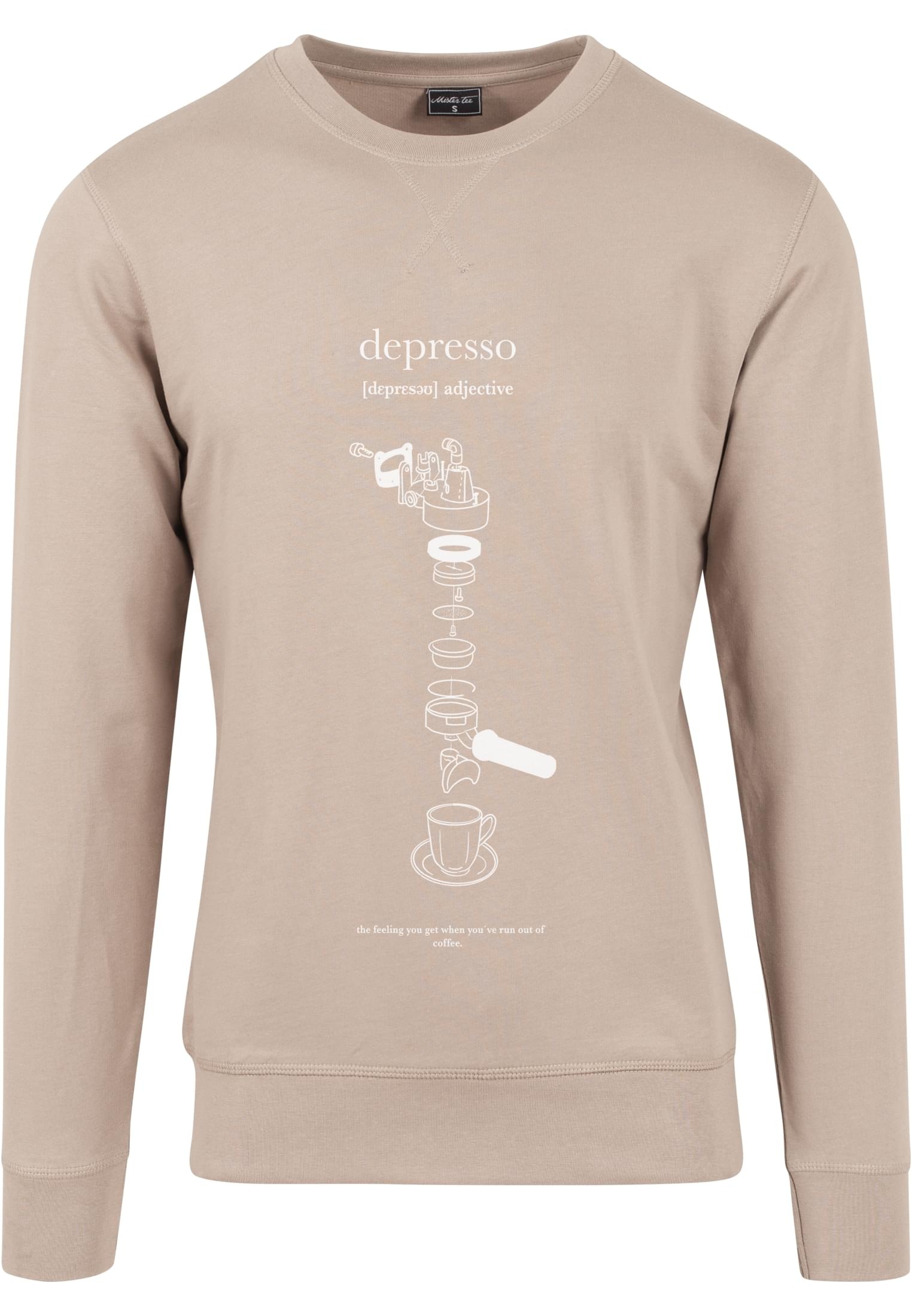 MisterTee Rundhalspullover "MisterTee Herren Depresso Crewneck" 1 Stk. tlg. günstig online kaufen