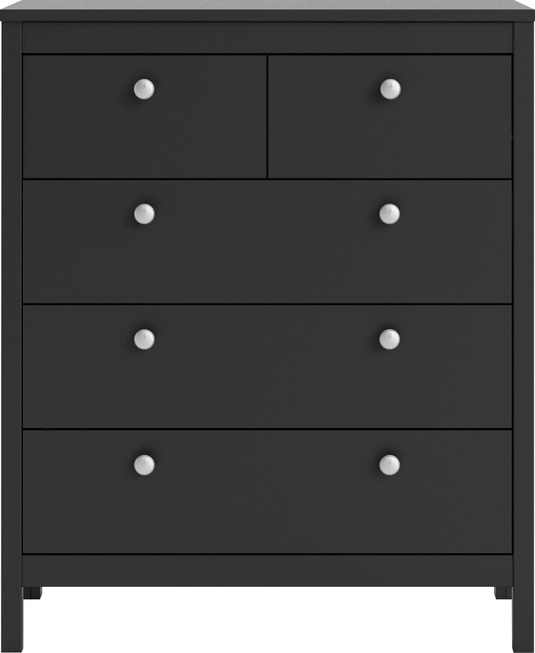 Home affaire Kommode »Madrid, Aufbewahrung, Schubladenschrank, Stauraum«, mit 5 Schubladen, Breite 82 cm, Höhe 99 cm