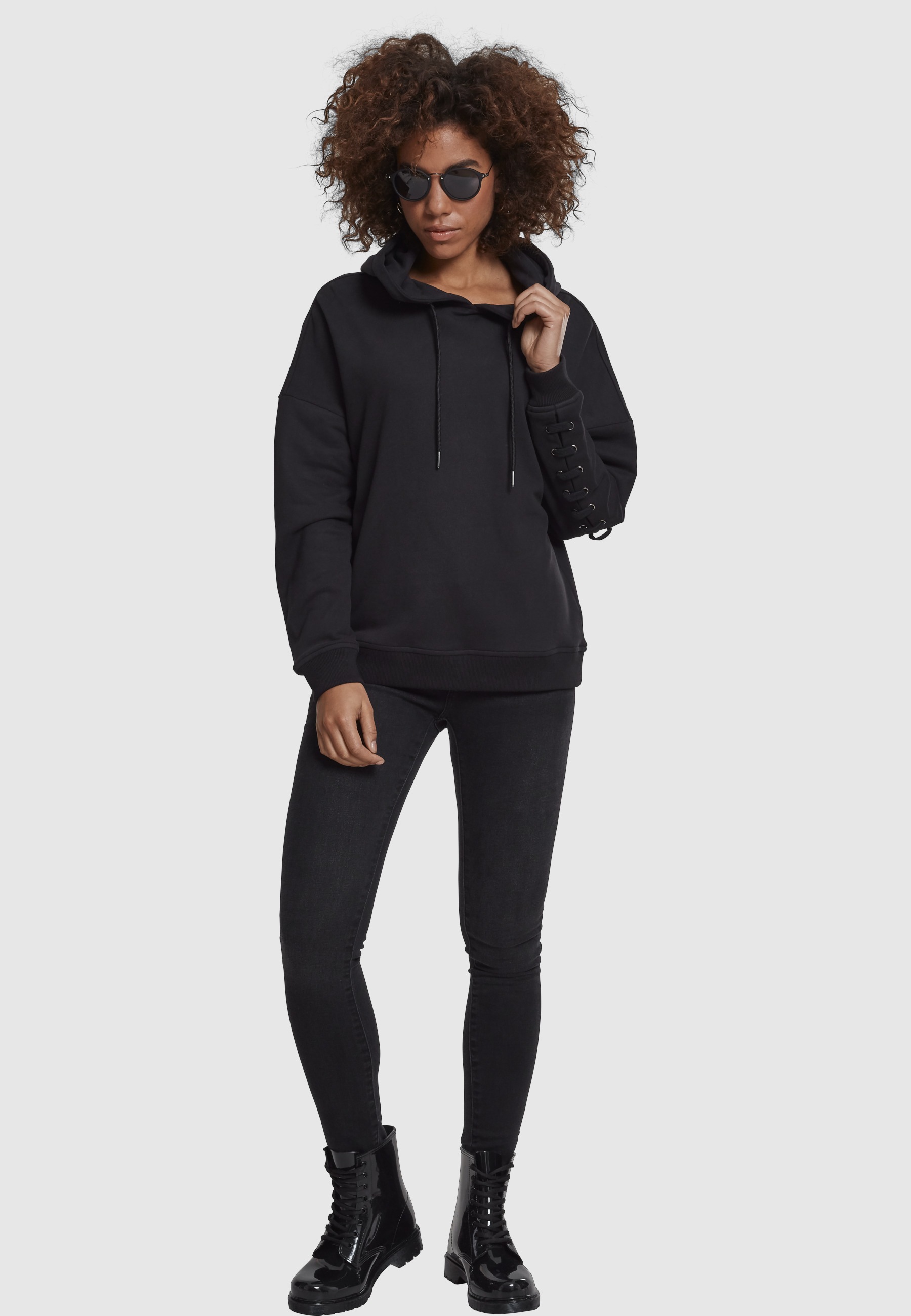 URBAN CLASSICS Sweatshirt »Urban Classics Damen Ladies Laced-Up Hoody«, 1
