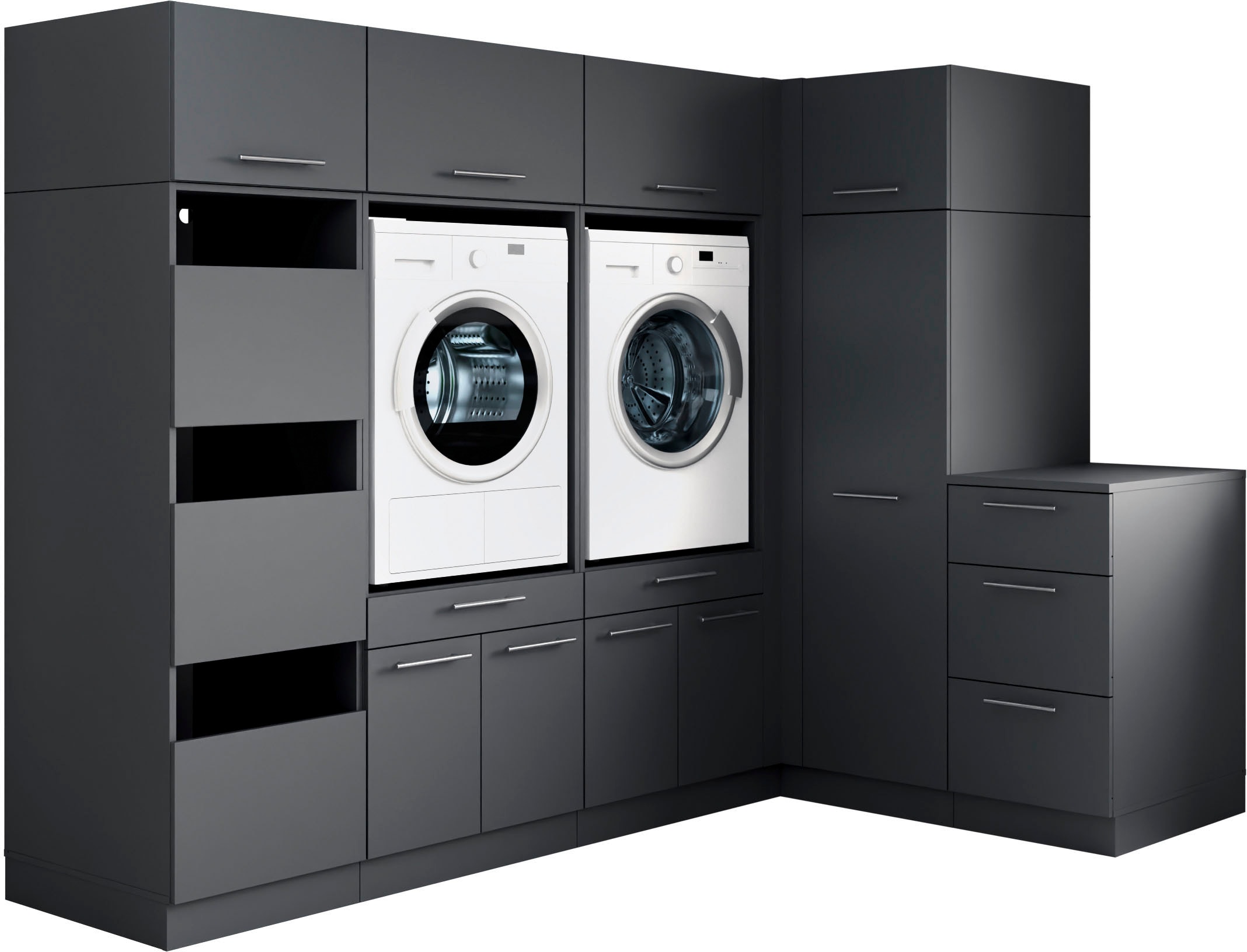 Laundreezy "Laundreezy, 9-tlg. Mehrzweckschrank-Set B/H/T 253/200/68 cm" 9 Stk. tlg.
