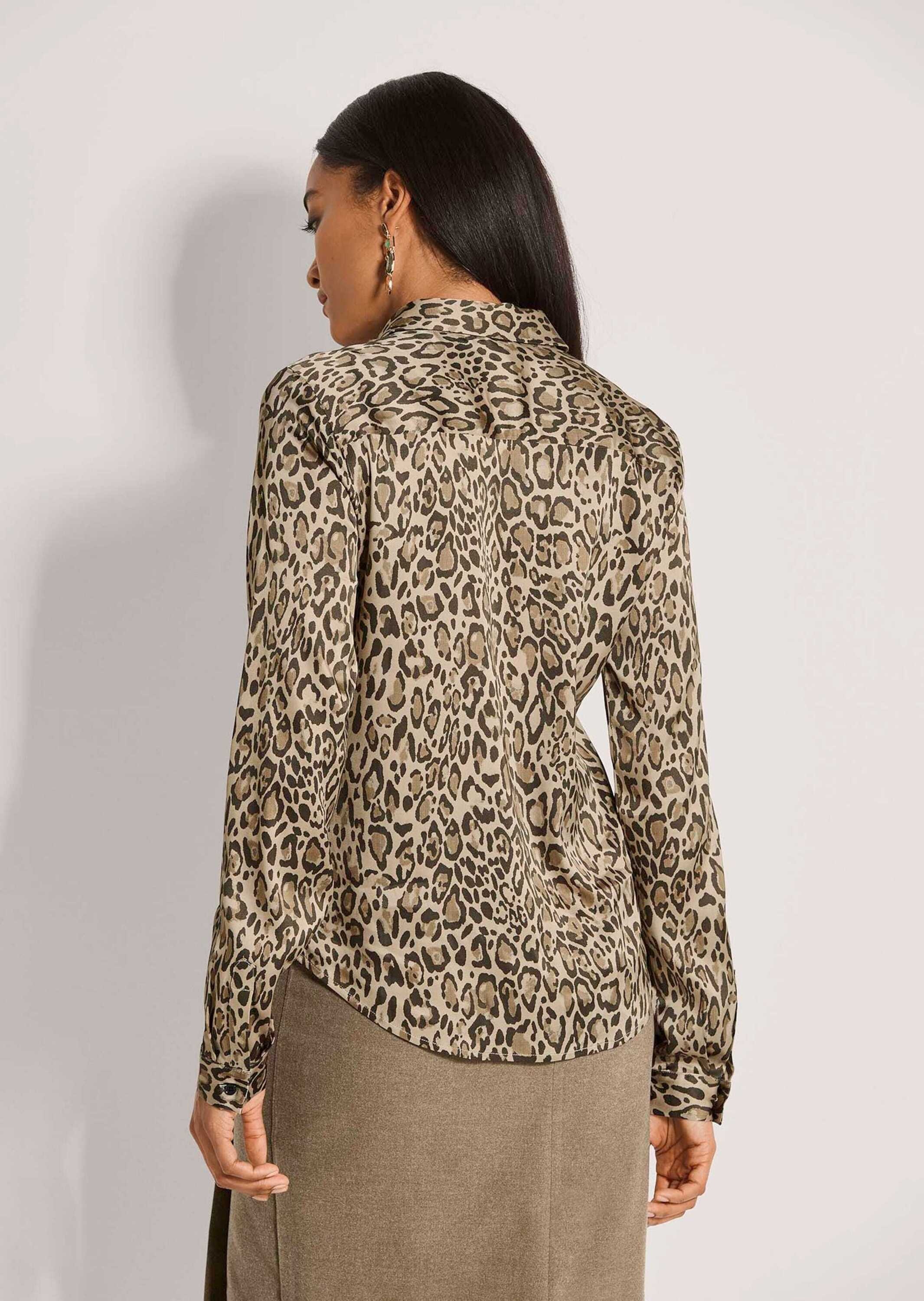 MADELEINE Hemdbluse »Bluse Hemdbluse mit Leo-Print«