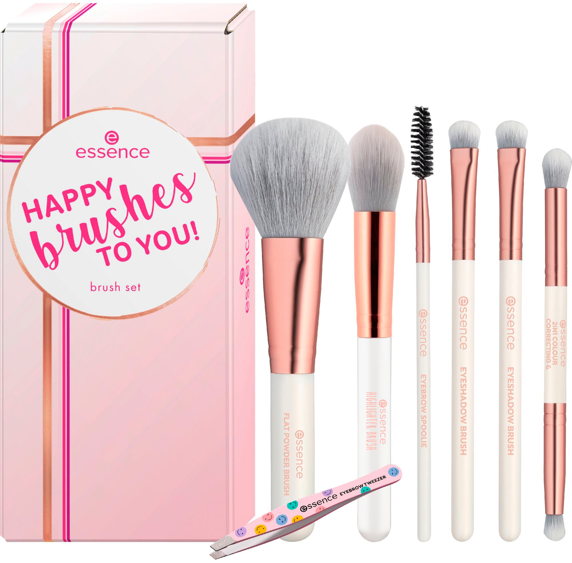 Kosmetikpinsel-Set »Happy brushes to you! brush set«, (Set, 7 tlg.)