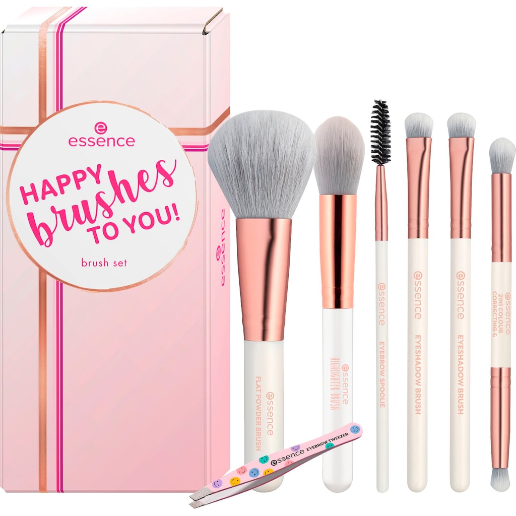 Essence Kosmetikpinsel-Set »Happy brushes to you! brush set«, (Set, 7 tlg.)