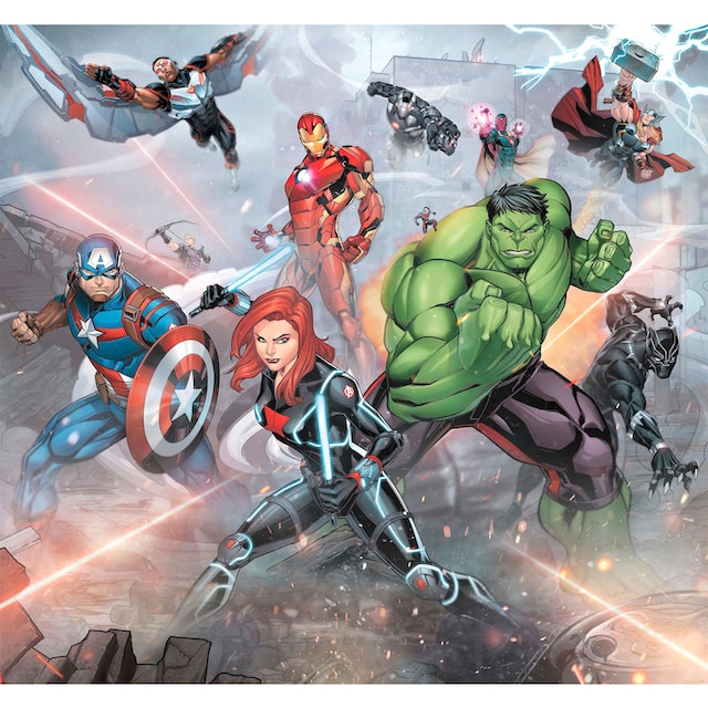 Komar Vliestapete »Avengers Street Revenge«, 300x280 cm (Breite x Höhe)  kaufen | BAUR