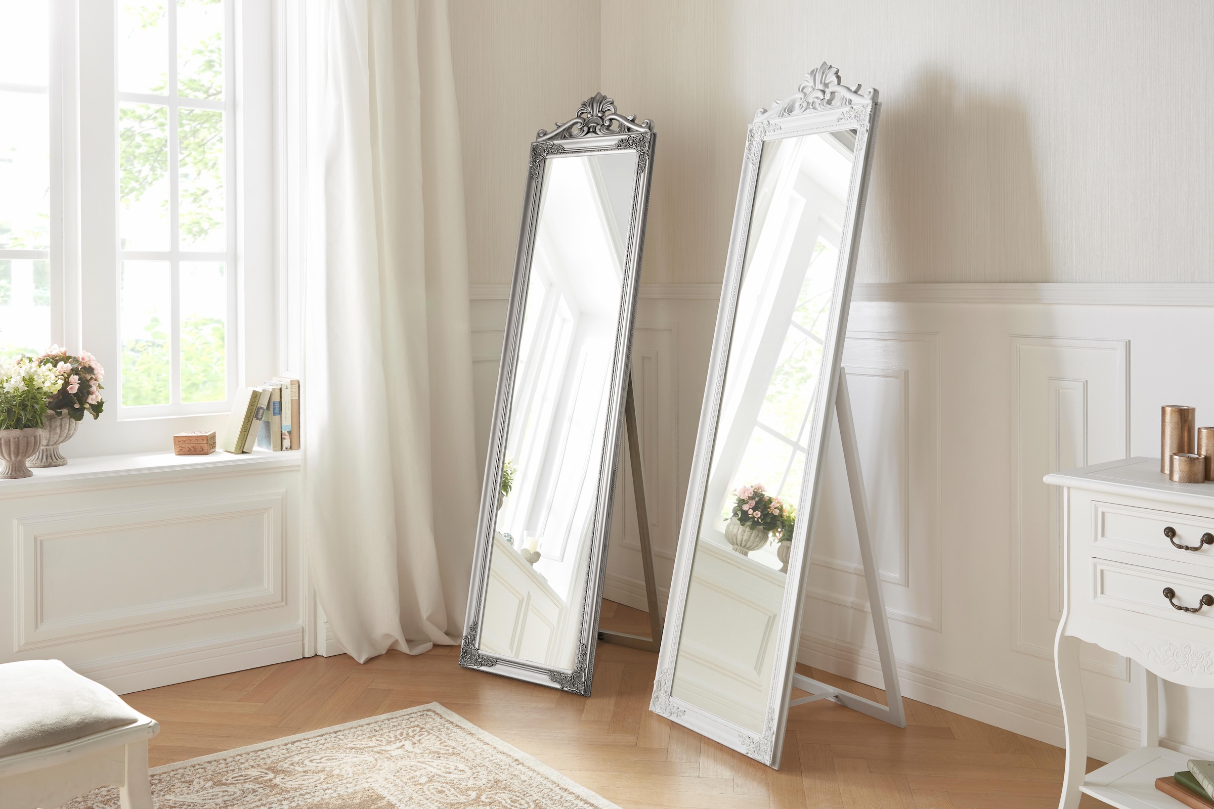 OTTO home Dekospiegel "King, Ganzkörperspiegel Barock Antikstil" Standspiegel mit aufwendigen Verzierungen, HxB: 180x45 cm