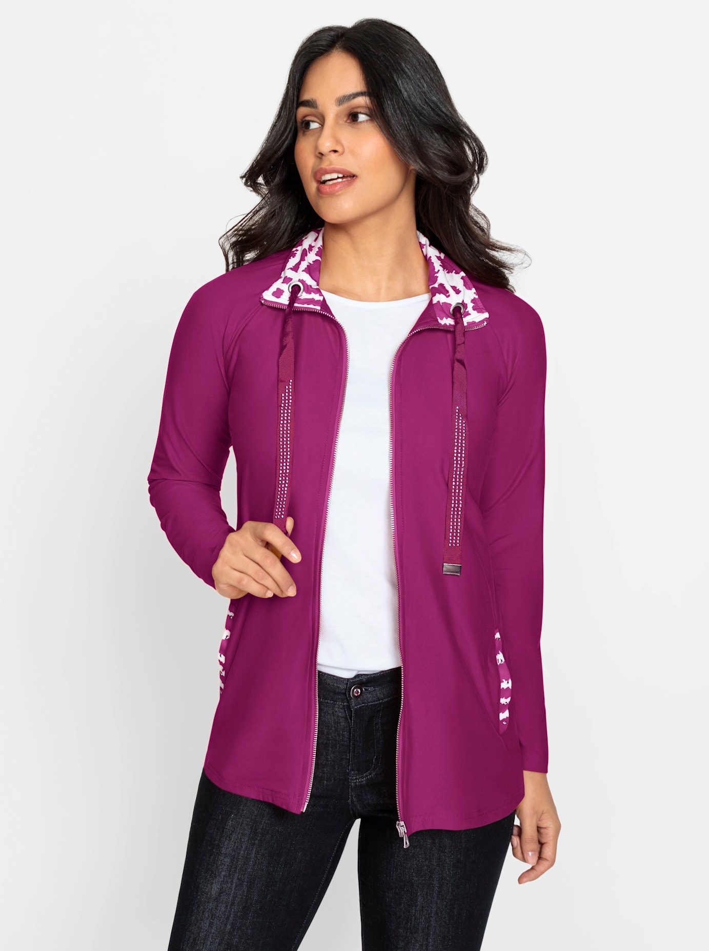 Inspirationen Shirtjacke "Shirtjacke" 1 Stk. tlg. günstig online kaufen