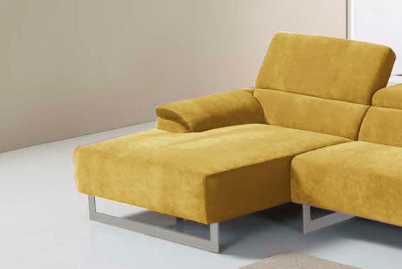 Egoitaliano Ecksofa »Malika, edel und bequem, Designsofa mit hochwertigen Bezügen, L-Form«, mit Recamiere, inkl. Kopfteilverstellung und chromfarbenen Metallfüßen