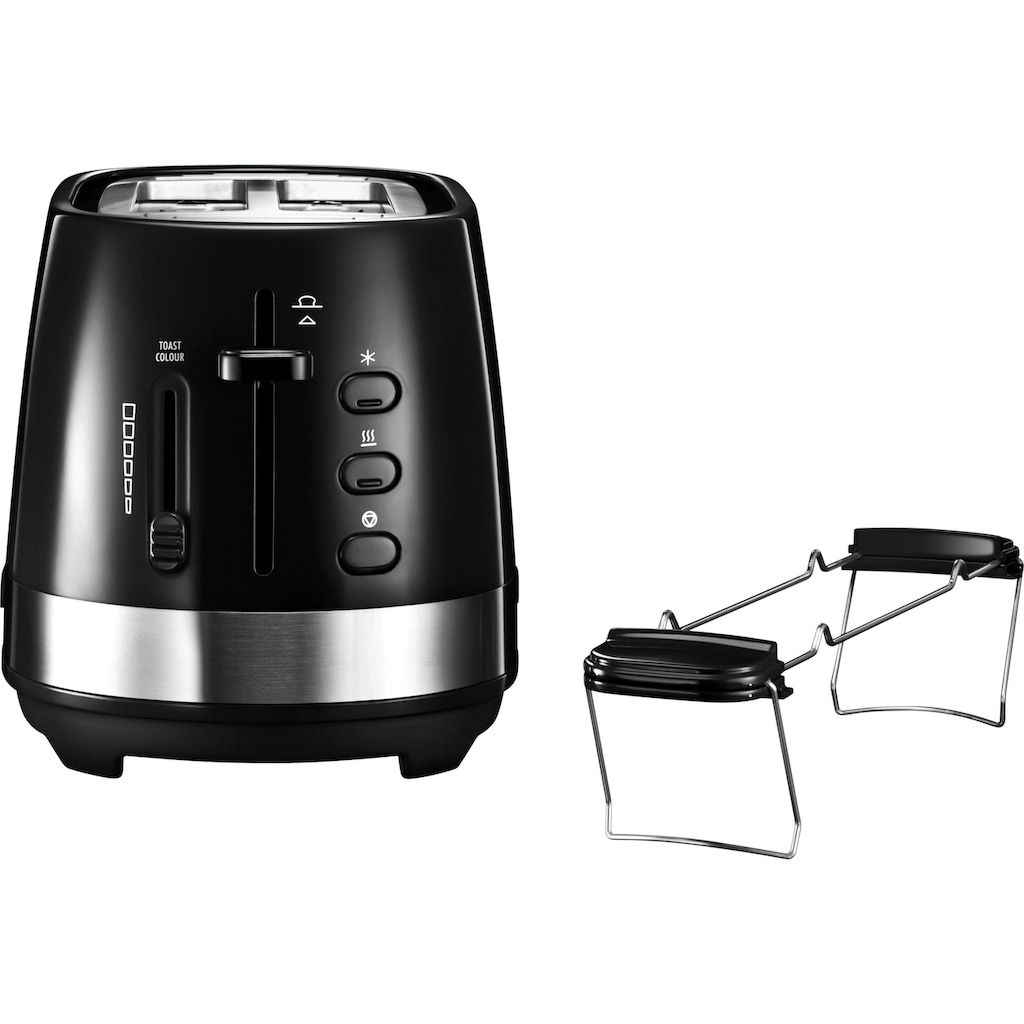 De'Longhi Toaster »ACTIVE LINE CTLA2103.BK«, 2 kurze Schlitze, für 2 Scheiben, 900 W