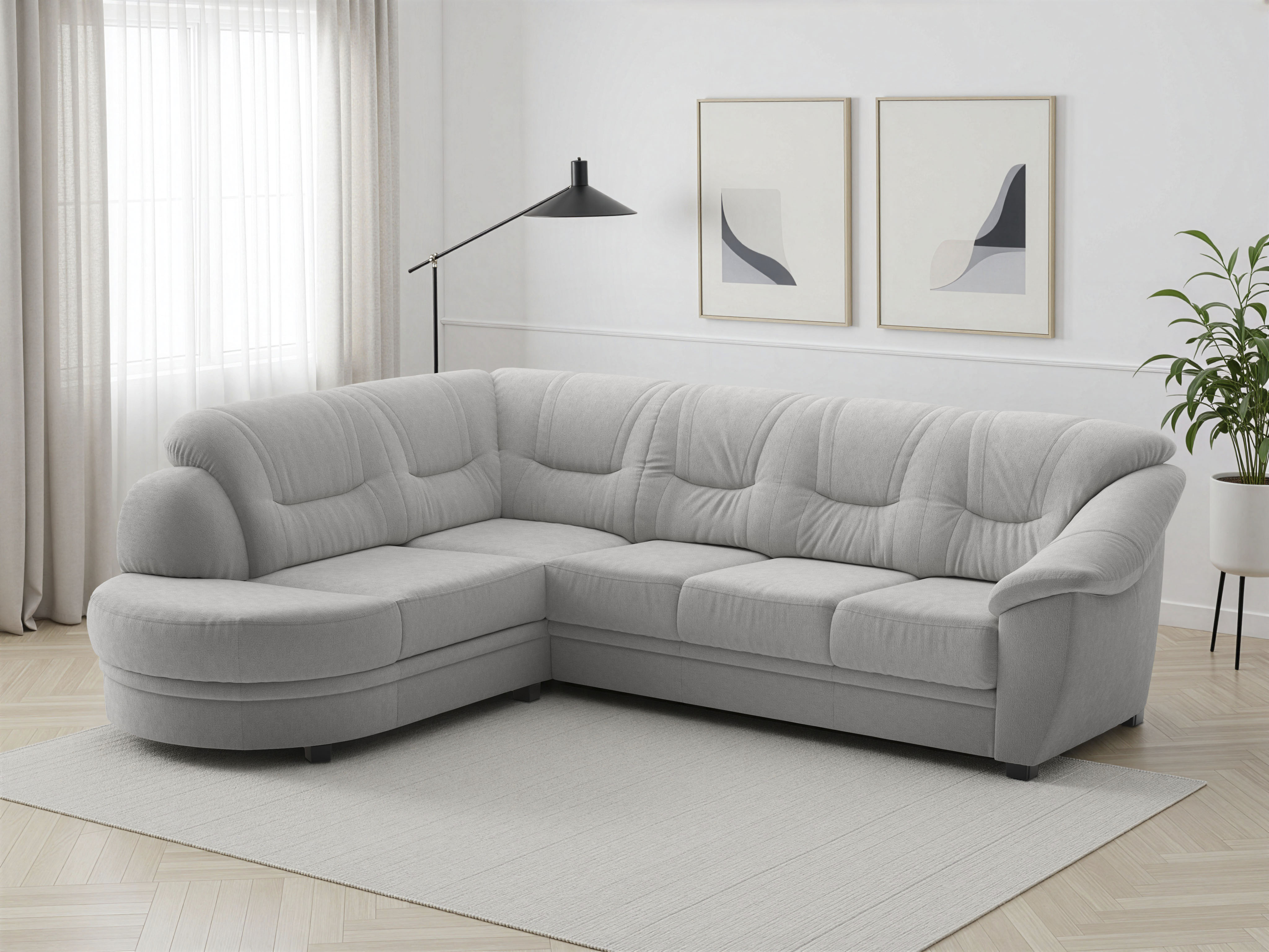 sit&more Ecksofa "Savona L-Form, B: 267 cm, Couch mit Federkern, Komfortsitzhöhe 46 cm" optional mit Schlaffunktion