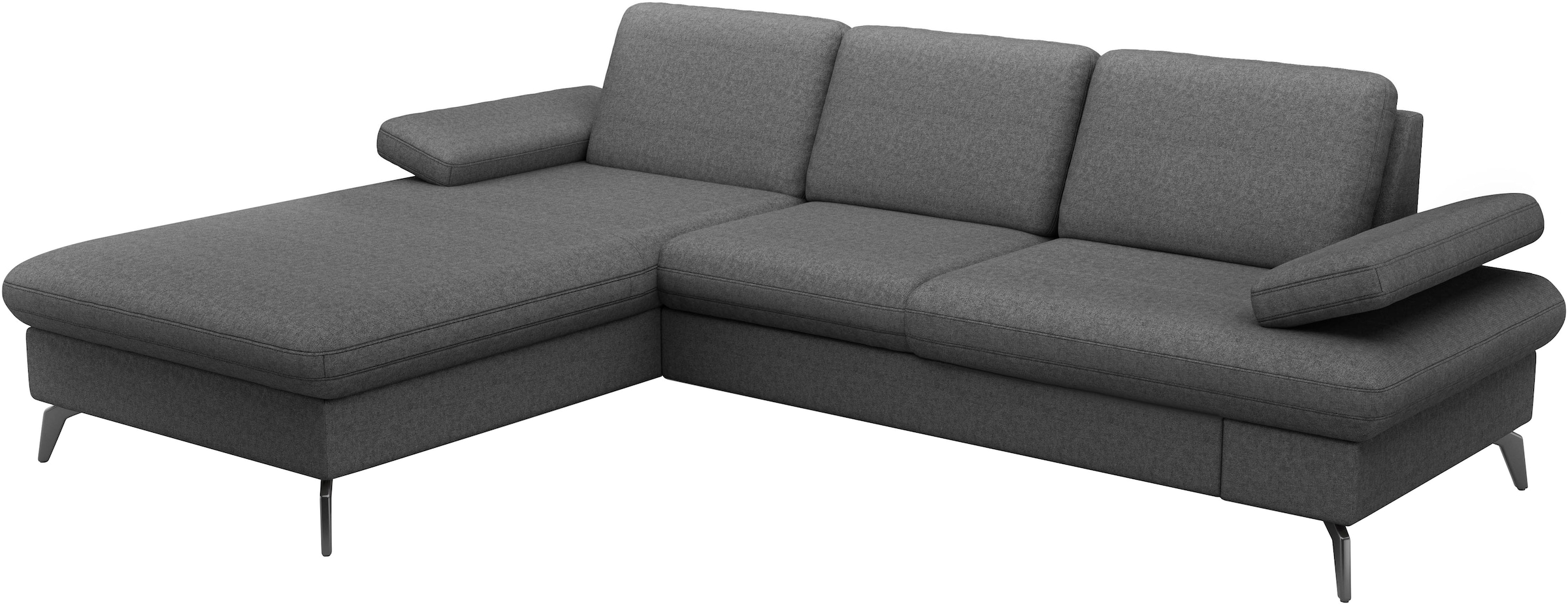 sit&more Ecksofa »Morris Jubi L-Form«, inkl. Armteilfunktion und 1 Zierkissen, wahlweise mit Bettfunktion