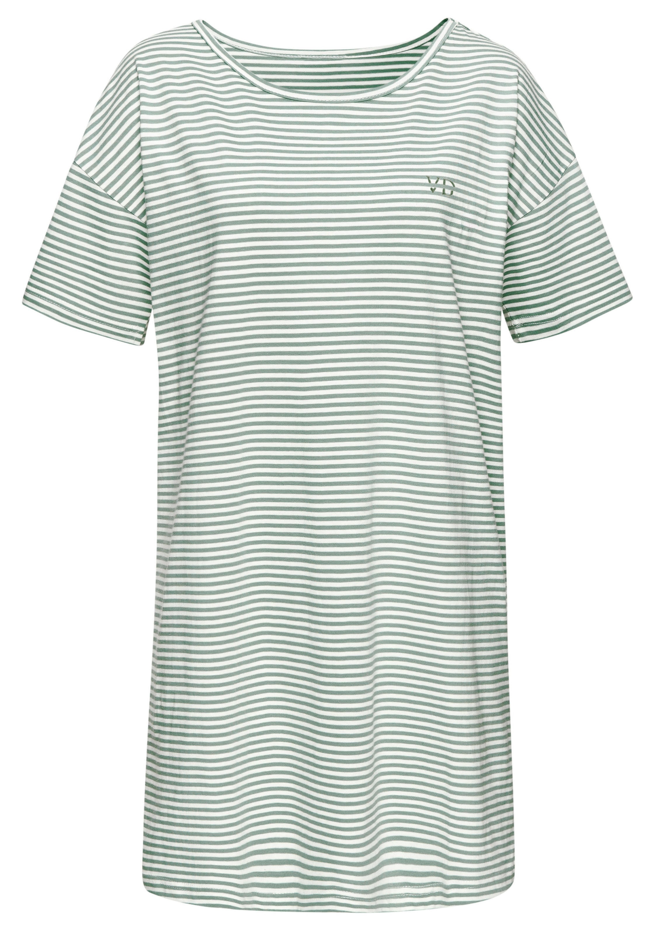 Vivance Dreams Nachthemd 1-teilig, 1 tlg. tlg. mit feinen garngefärbten Str günstig online kaufen