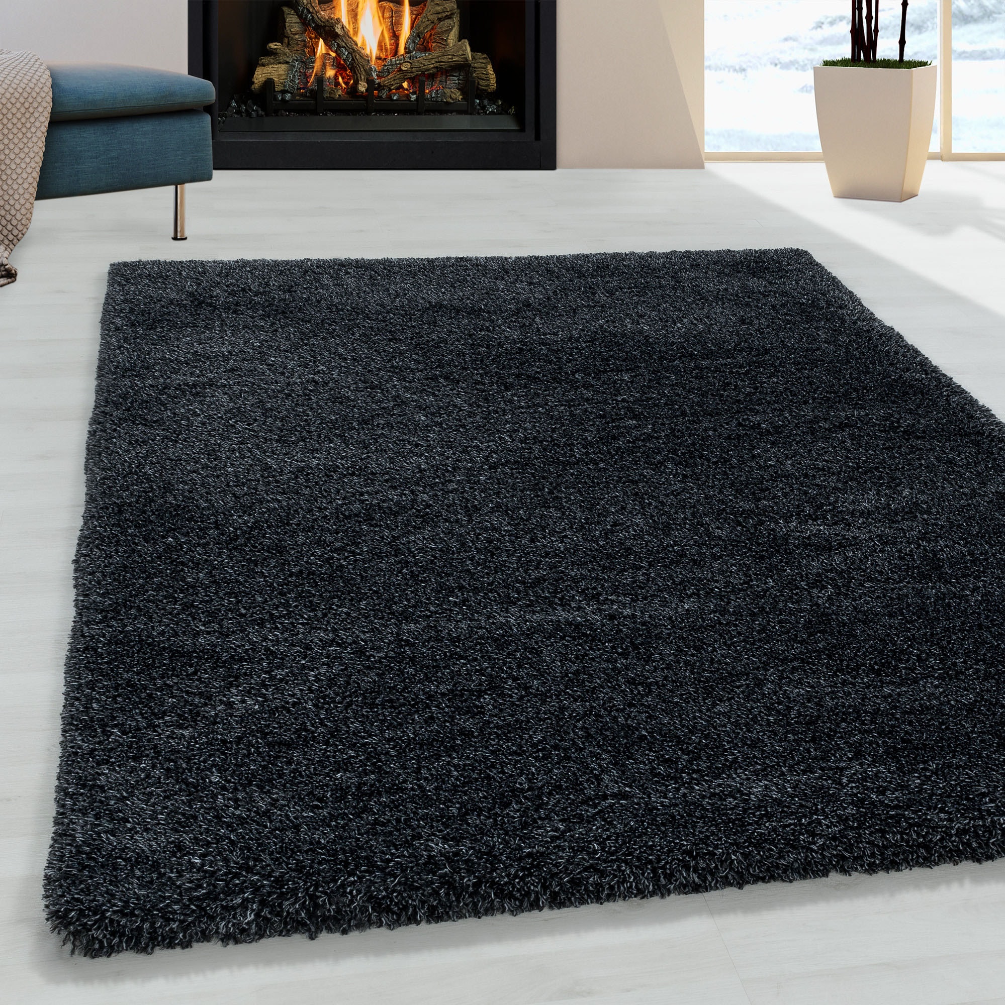 Ayyildiz Teppiche Hochflor-Teppich »FLUFFY 3500«, rechteckig, 50 mm Höhe, Langflor, Shaggy, uni, robust, auch in rund erhältlich, Wohnzimmer