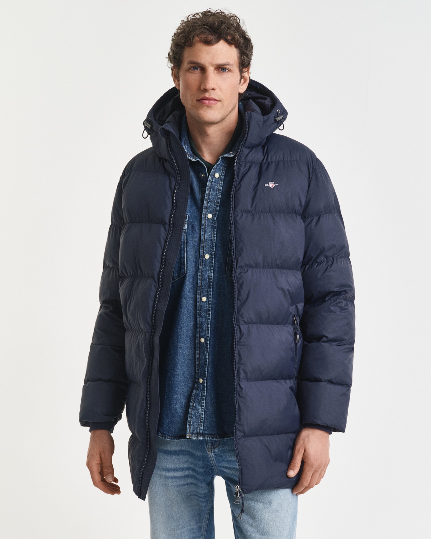 Gant Steppmantel »ACTIVE CLOUD MID LENGTH« Puffermantel, regular fit, abnehmabre Kapuze, 2-Wege-Reißverschluss