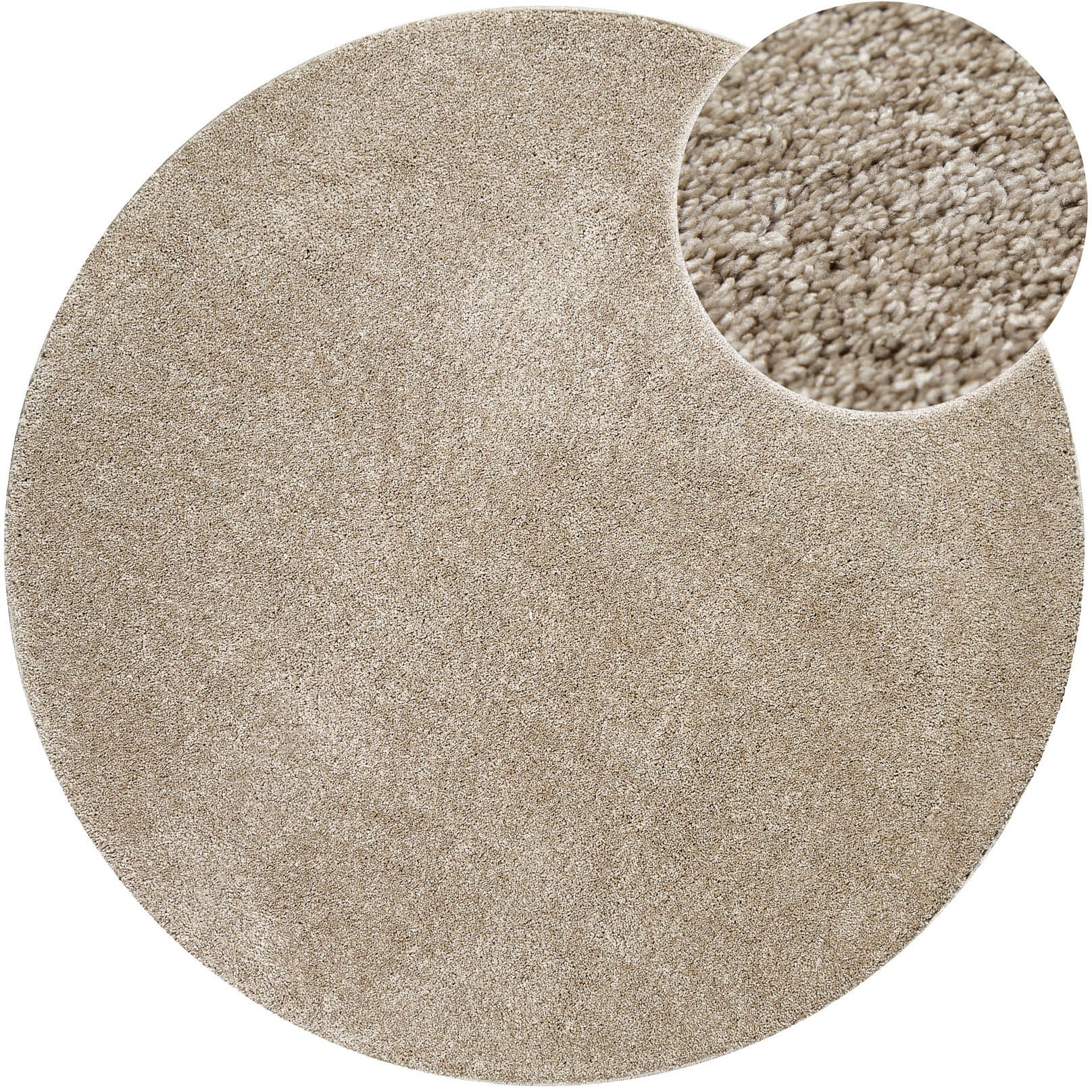 OTTO home Hochflor-Teppich "Yvaine" rund 25 mm Höhe Langflor, Shaggy, dicht günstig online kaufen