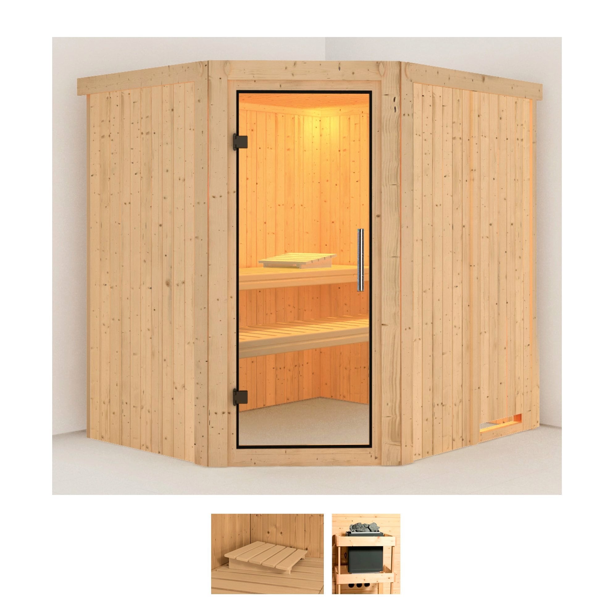 Karibu Sauna "Laila" Set, ohne Ofen