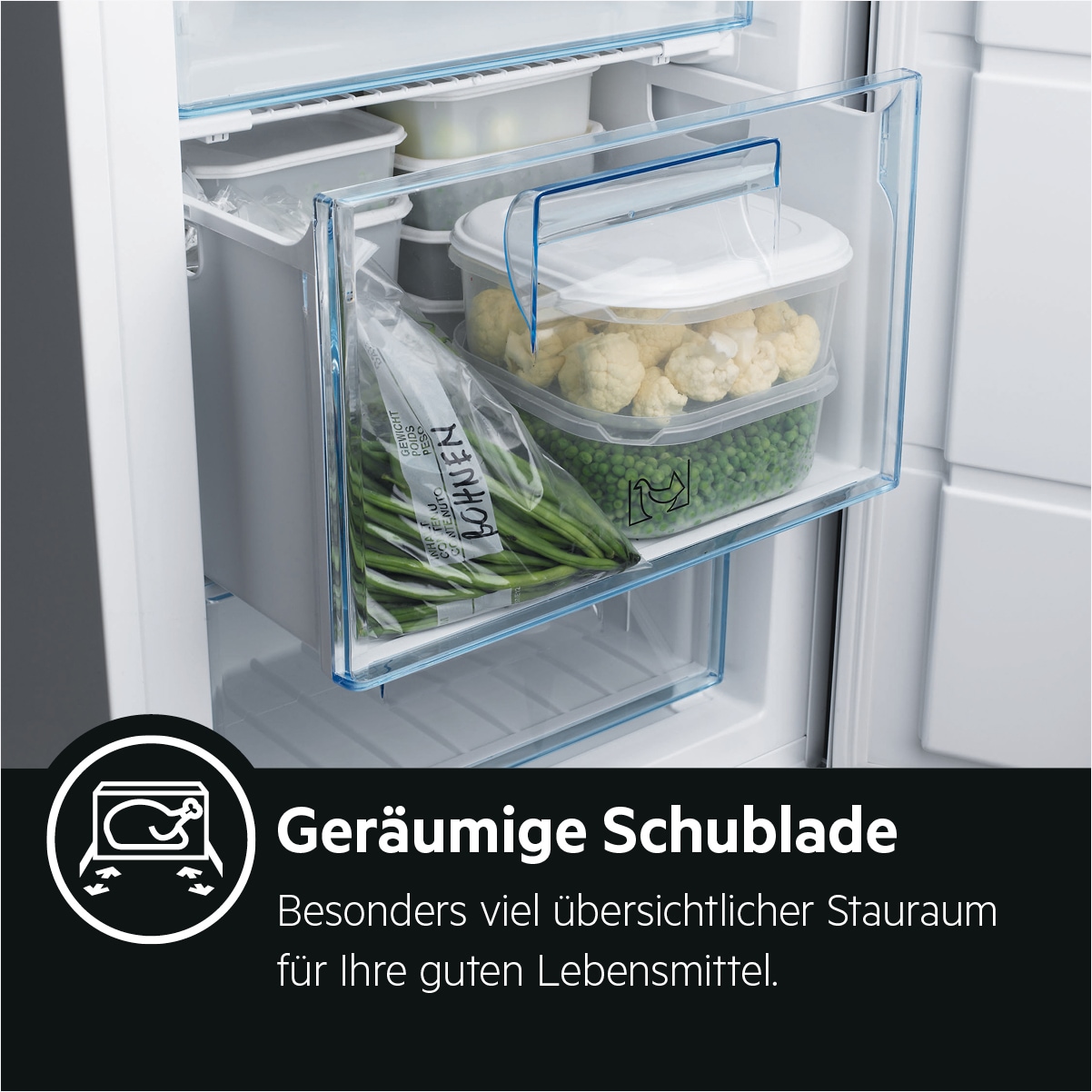 AEG Gefrierschrank 6000 »OAB6I82EF«, 81,9 cm hoch, 59,6 cm breit, SpaceSmart Combo: Optimale Lebensmittelkühlung