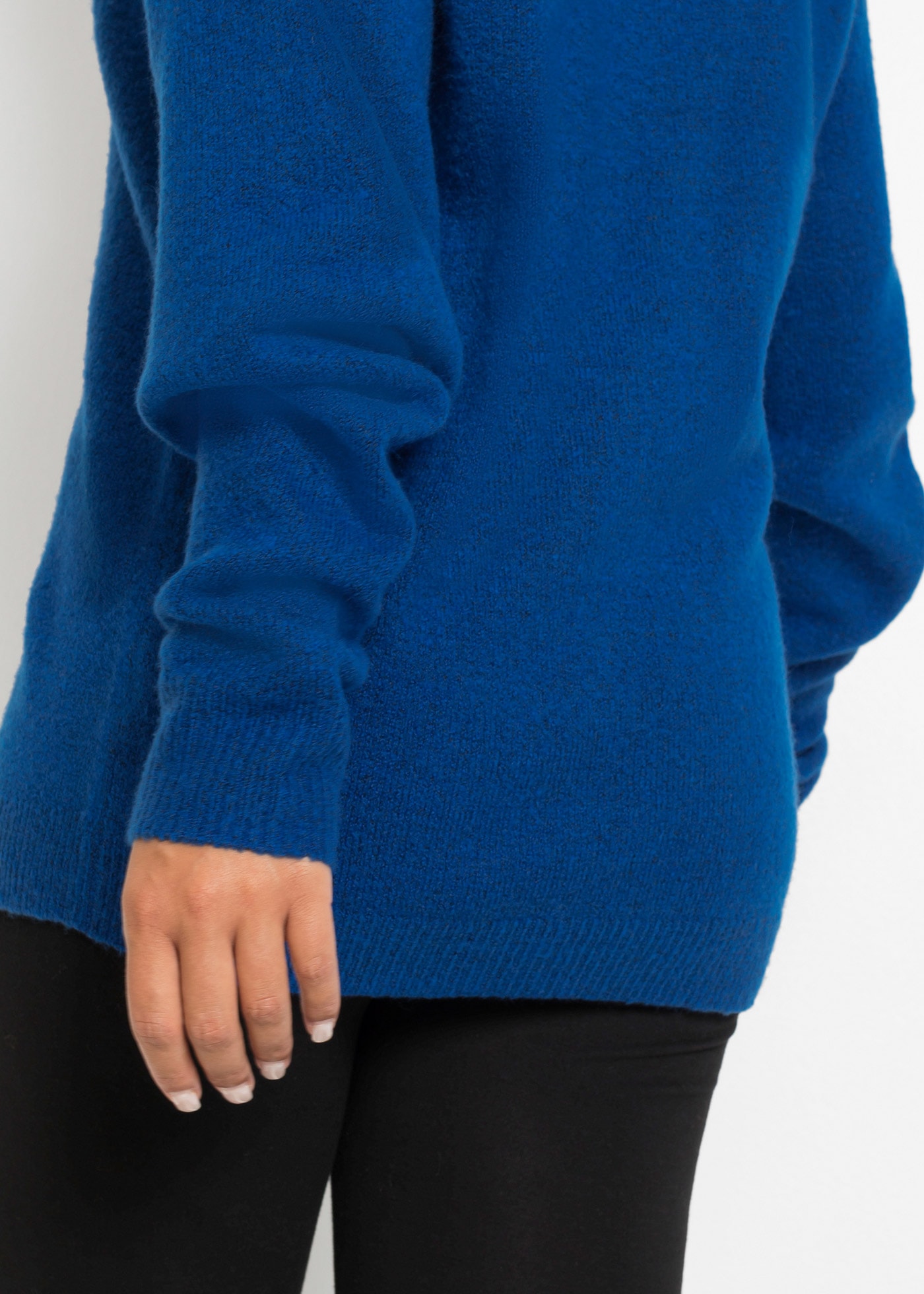 bonprix Strickpullover »Oversize-Strick-Pullover« aus weichem Material, mit V-Ausschnitt, Oversize-Passform