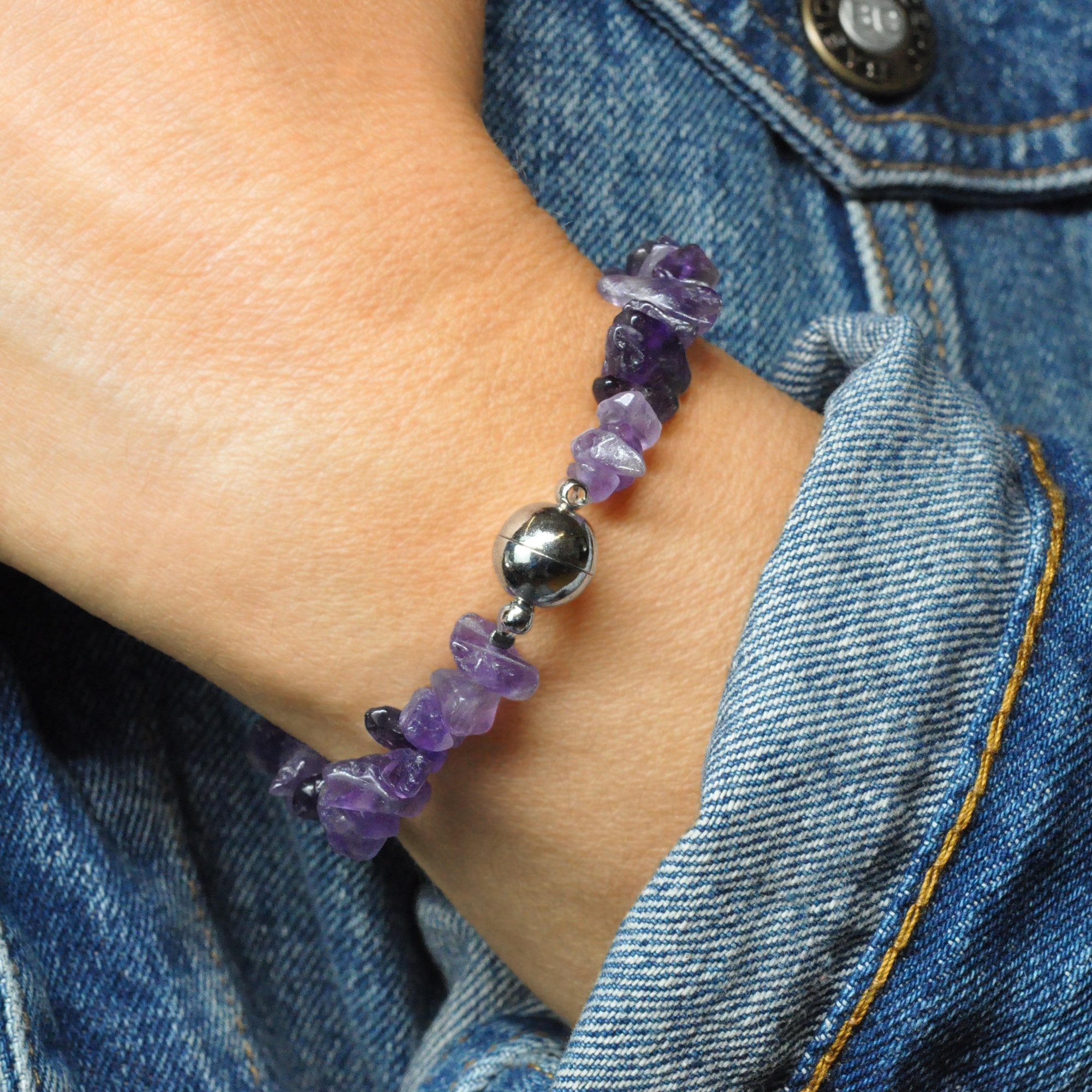Steuer Armband »Splitter- Amethyst lila«