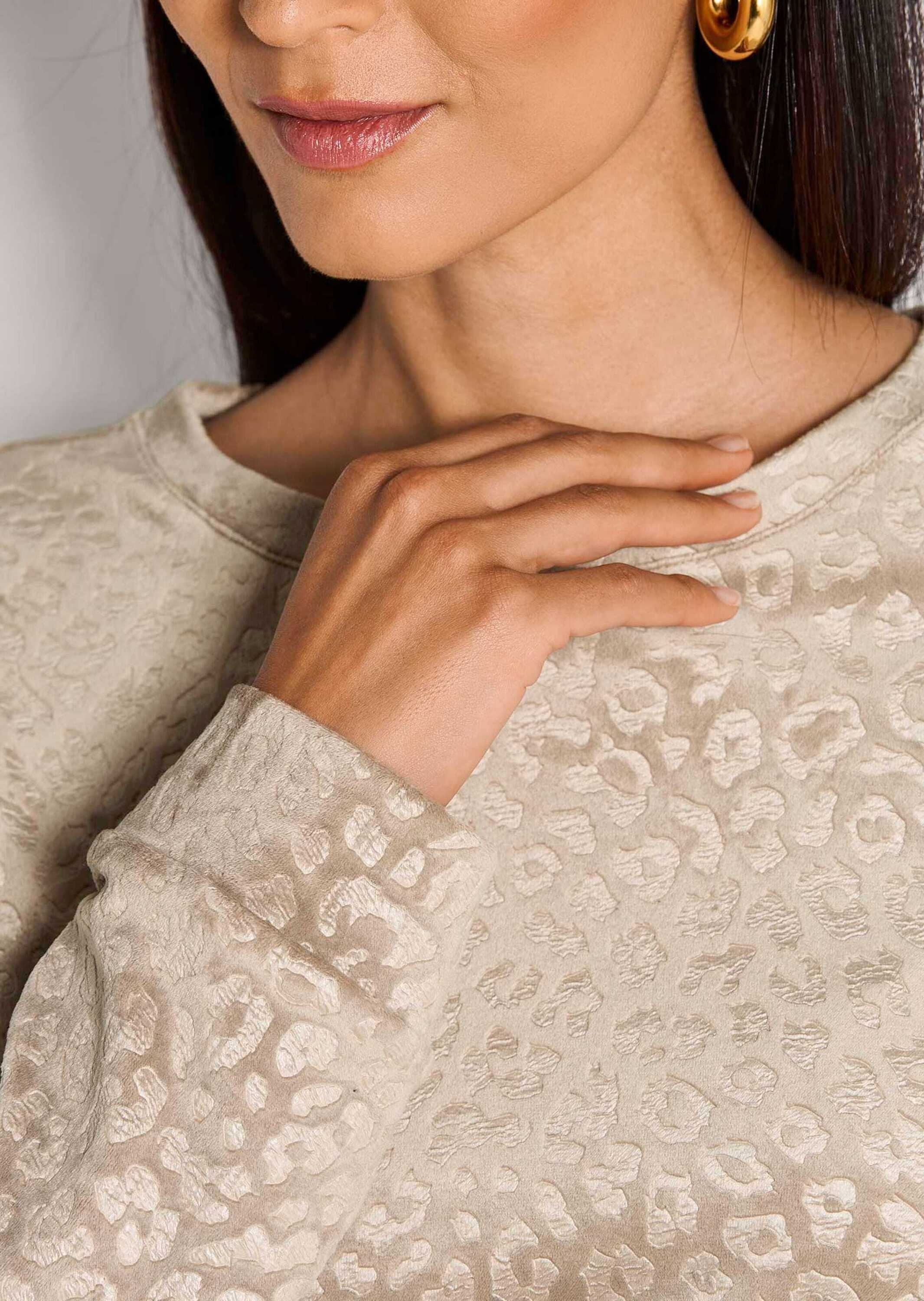 MADELEINE Langarmshirt »Sweatshirt Langarm Animal-Print Pullover«