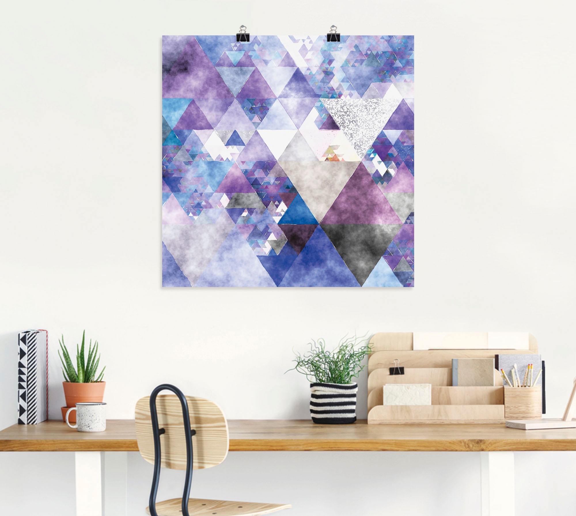 Artland Wandbild »Dreiecke«, Muster, (1 St.), als Leinwandbild, Poster in verschied. Größen