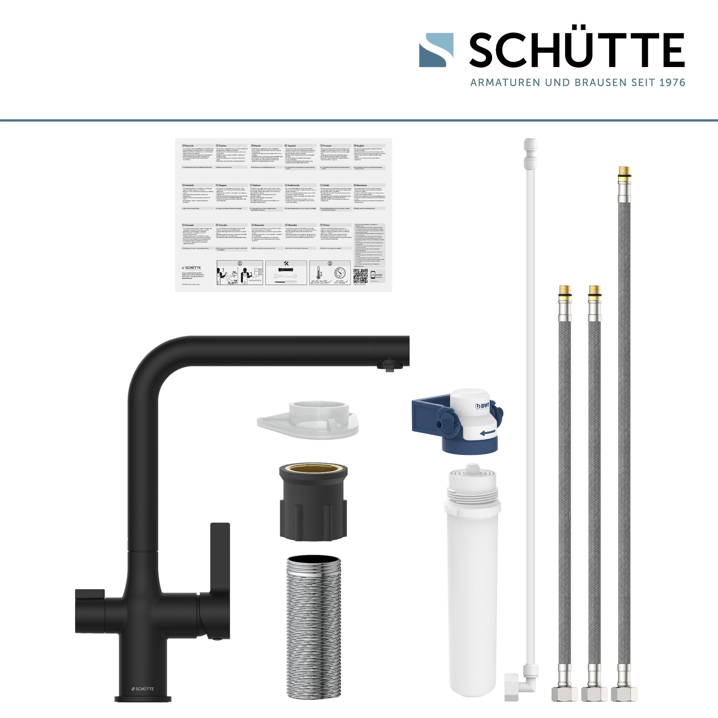 Schütte Spültischarmatur »AQUASTAR PRO«, mit Filtersystem für Trinkwasser, praktische Cold-Start-Funktion