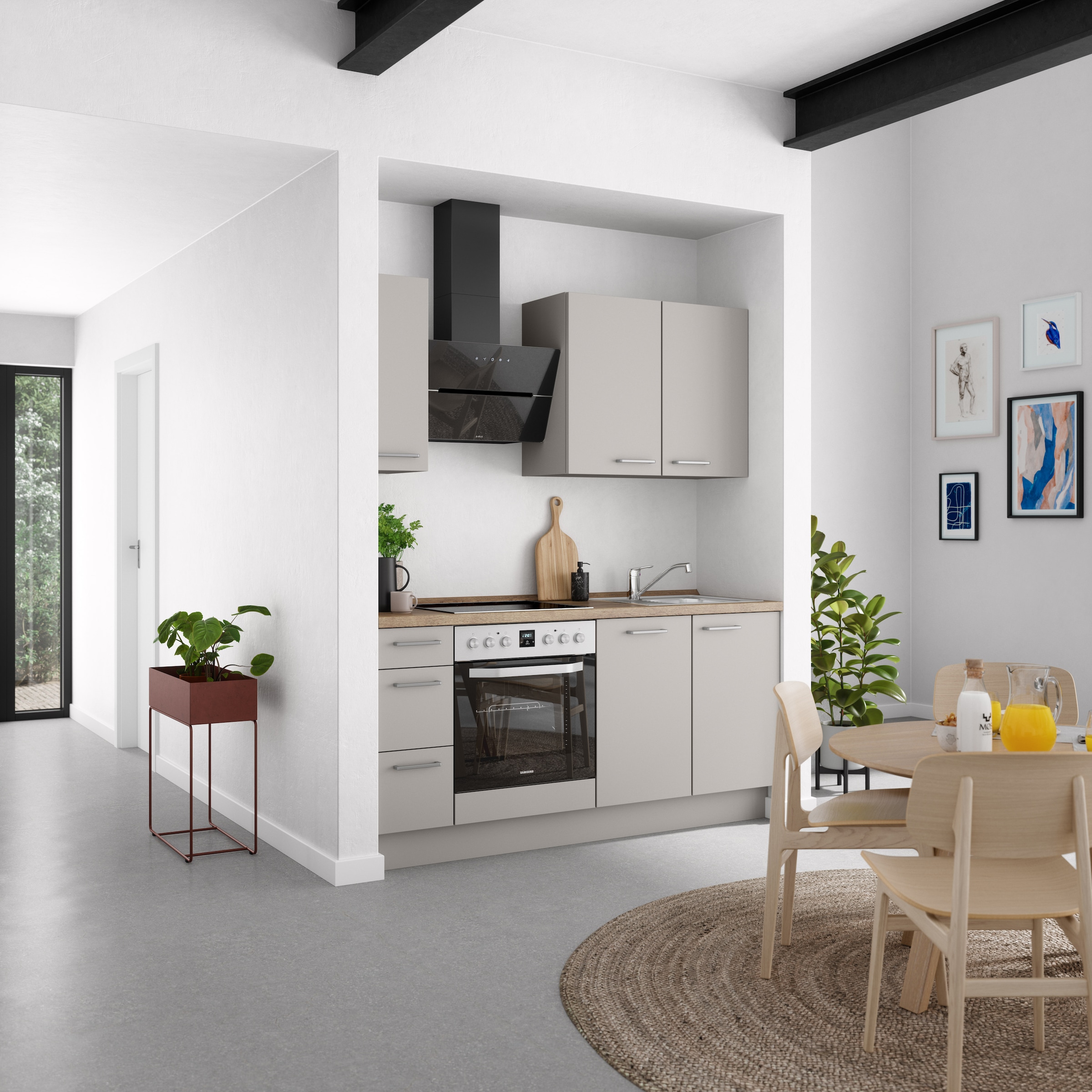 nobilia® Küchenzeile »"Touch II"«, vormontiert, Ausrichtung wählbar, Breite 180 cm, wahlw. mit E-Geräten