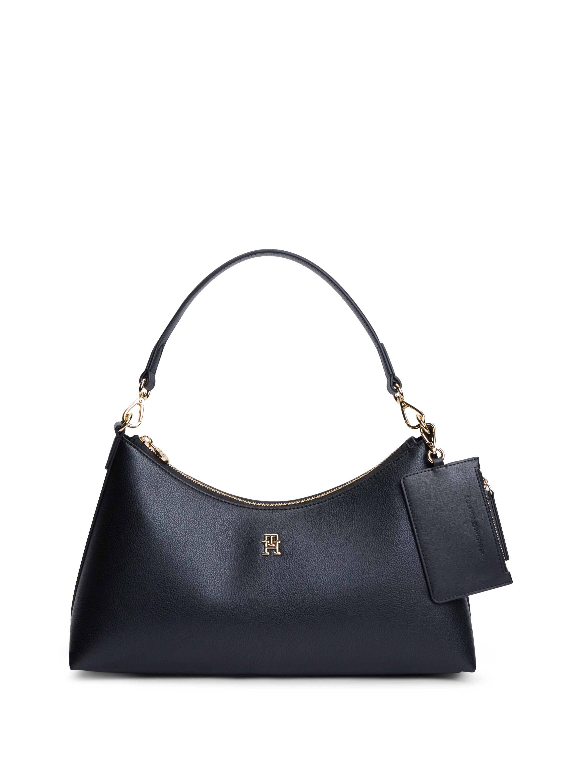 Tommy Hilfiger Schultertasche "TH ICON SHOULDER BAG" Damen Handtasche, Clutch mit edlem Logoschriftzug