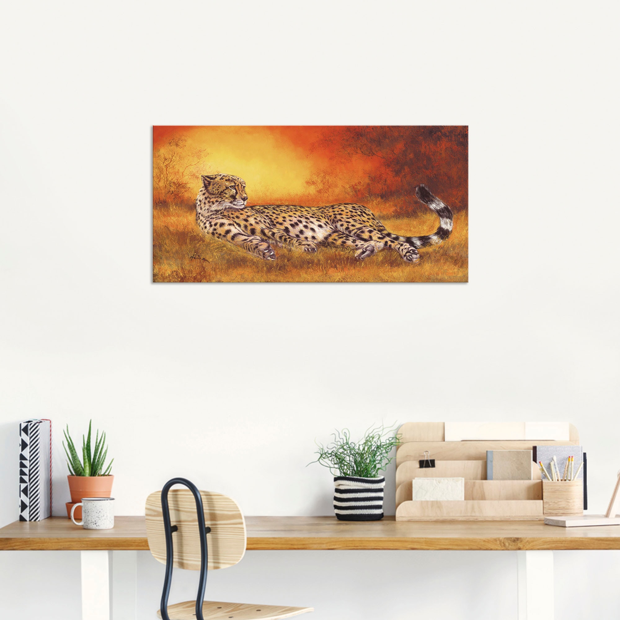 Artland Wandbild »Gepard«, Geparden Bilder, (1 St.), als Alubild, Outdoorbild, Leinwandbild, Poster, Wandaufkleber