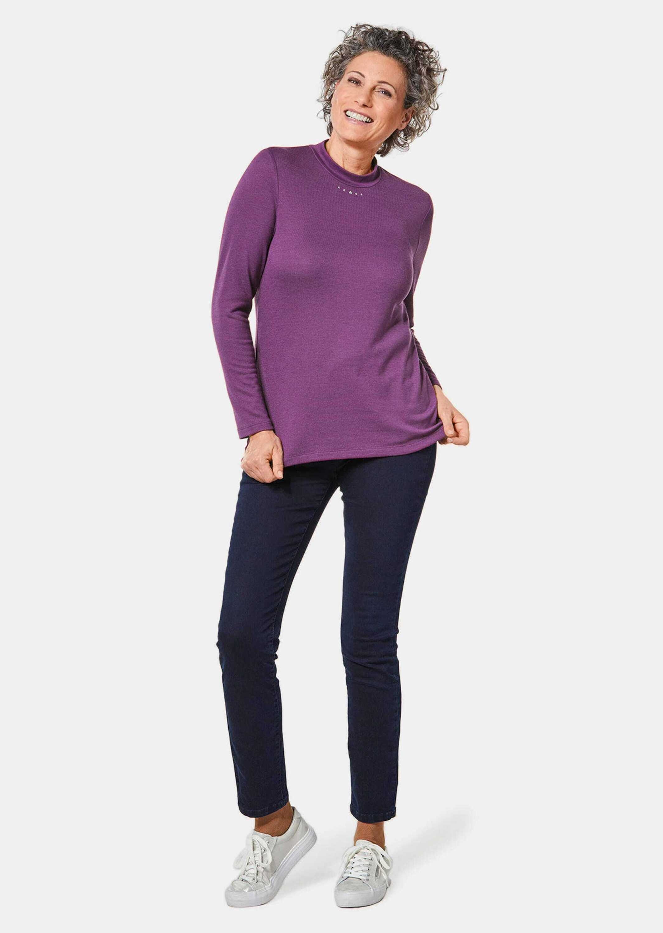 GOLDNER Longpullover "Kurzgröße Strickshirt" Ohne günstig online kaufen