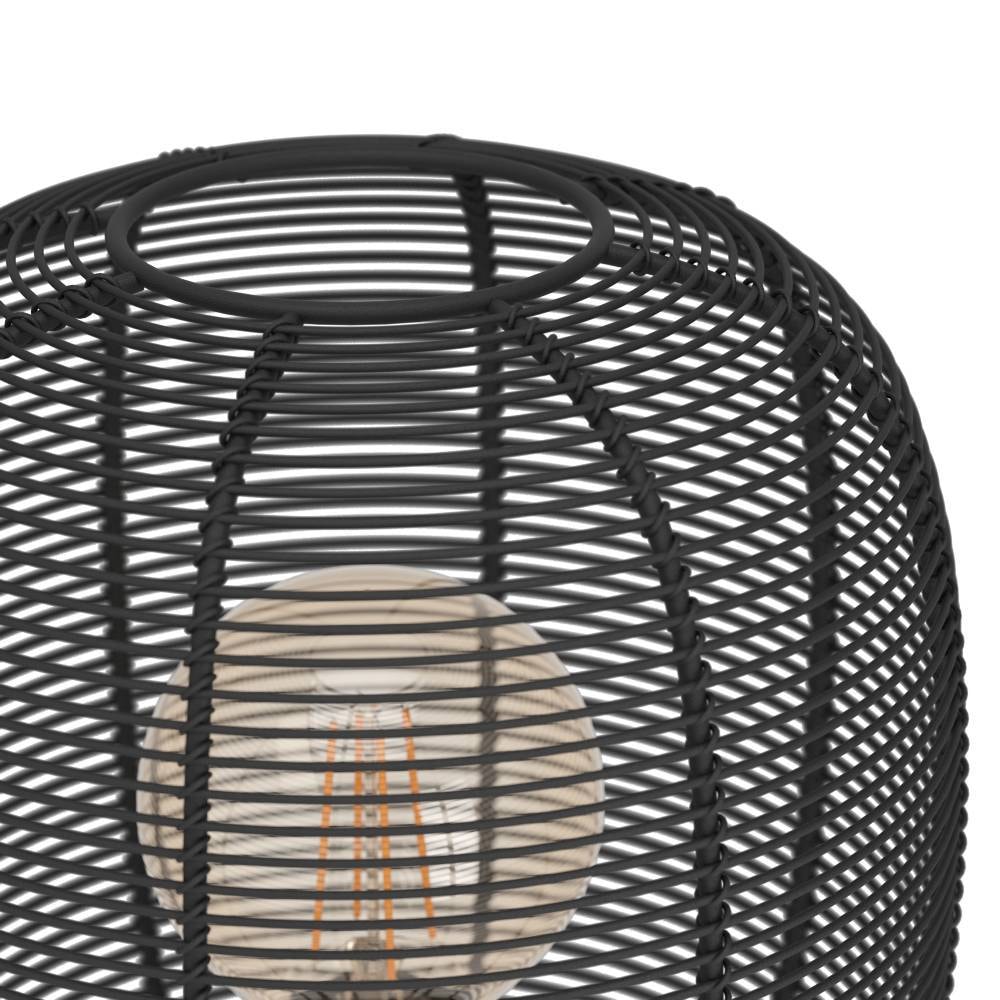 EGLO Tischleuchte »RINROE«, 1 flammig, Leuchtmittel E27 | ohne Leuchtmittel, dreibeinige Nachttischlampe, Tischleuchte, Metall in Schwarz