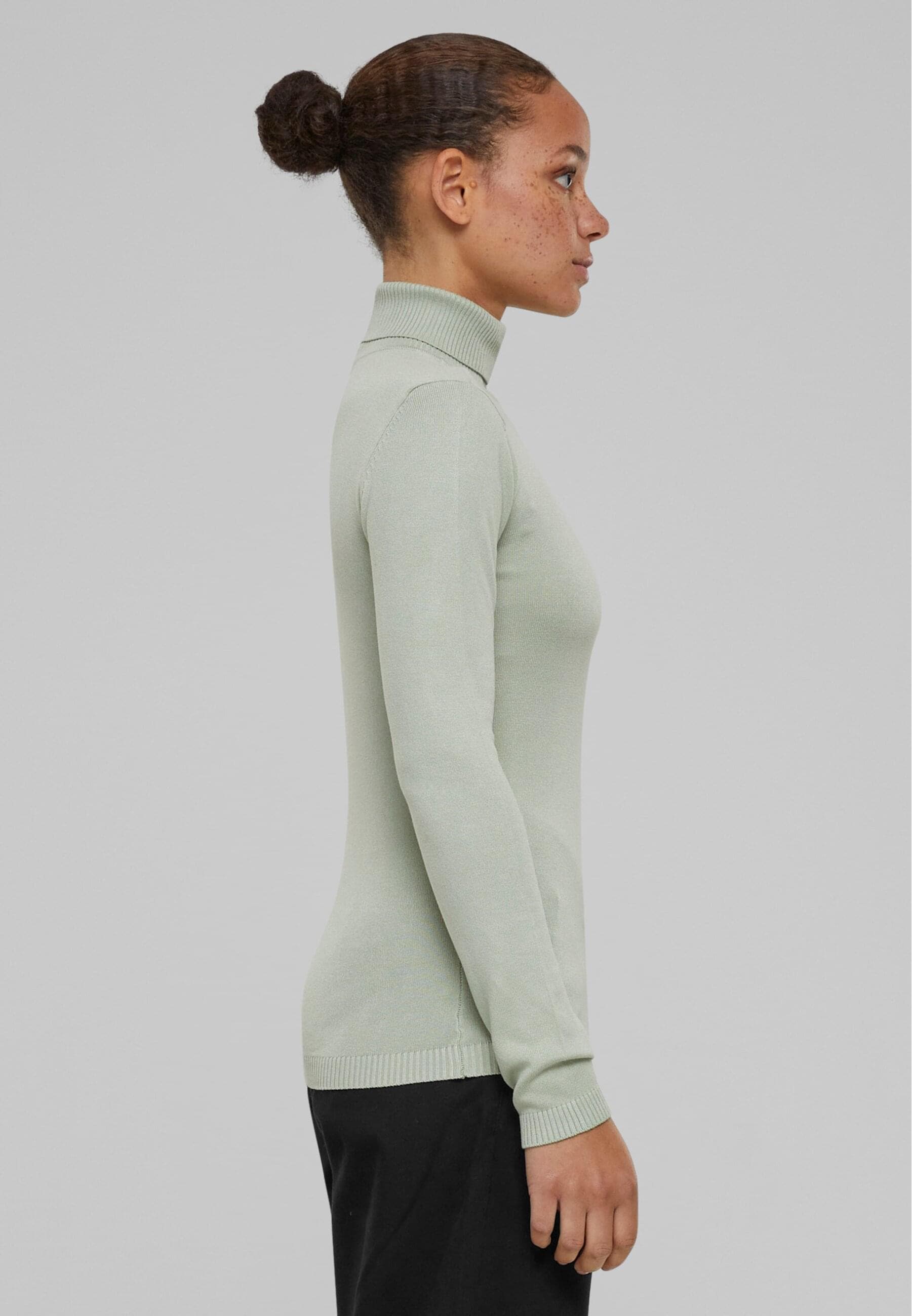 URBAN CLASSICS Rundhalspullover »Urban Classics Damen Ladies Knitted Turtleneck Sweater«, (1 tlg.)