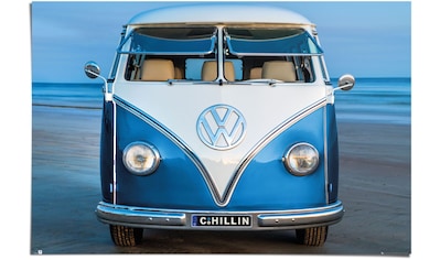 Poster »Volkswagen Bulli blau Brendan Ray«, (1 St.)