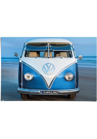 Poster »Volkswagen Bulli blau Brendan Ray«, (1 St.)
