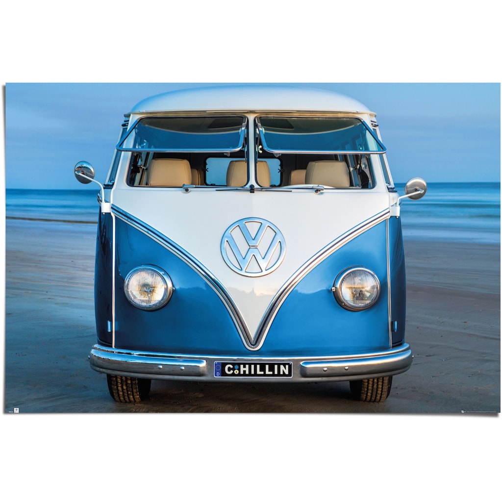 Reinders! Poster »Volkswagen Bulli blau Brendan Ray«, (1 St.)