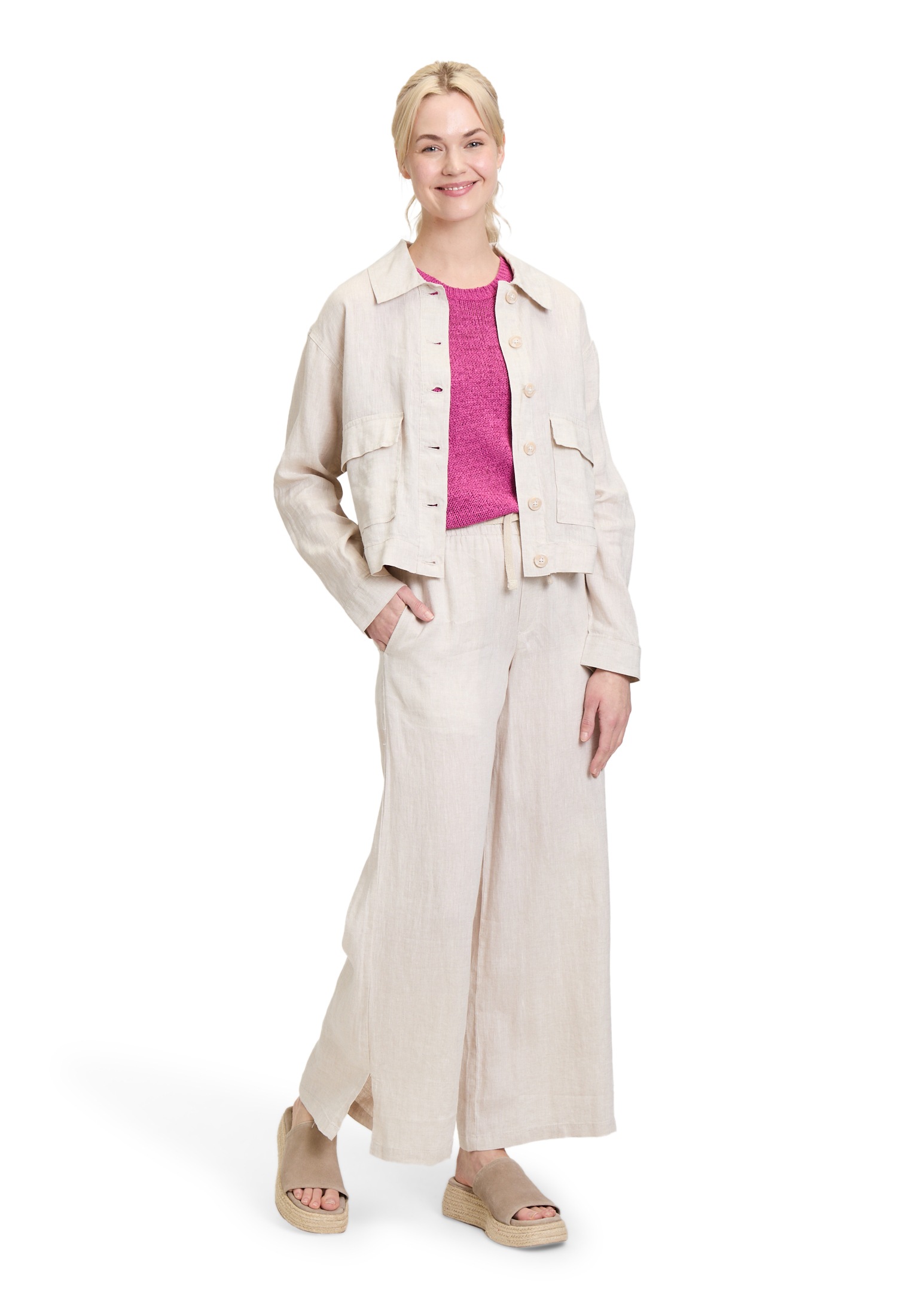 Cartoon Leinenhose »Cartoon Leinenhose mit Taschen«, Material