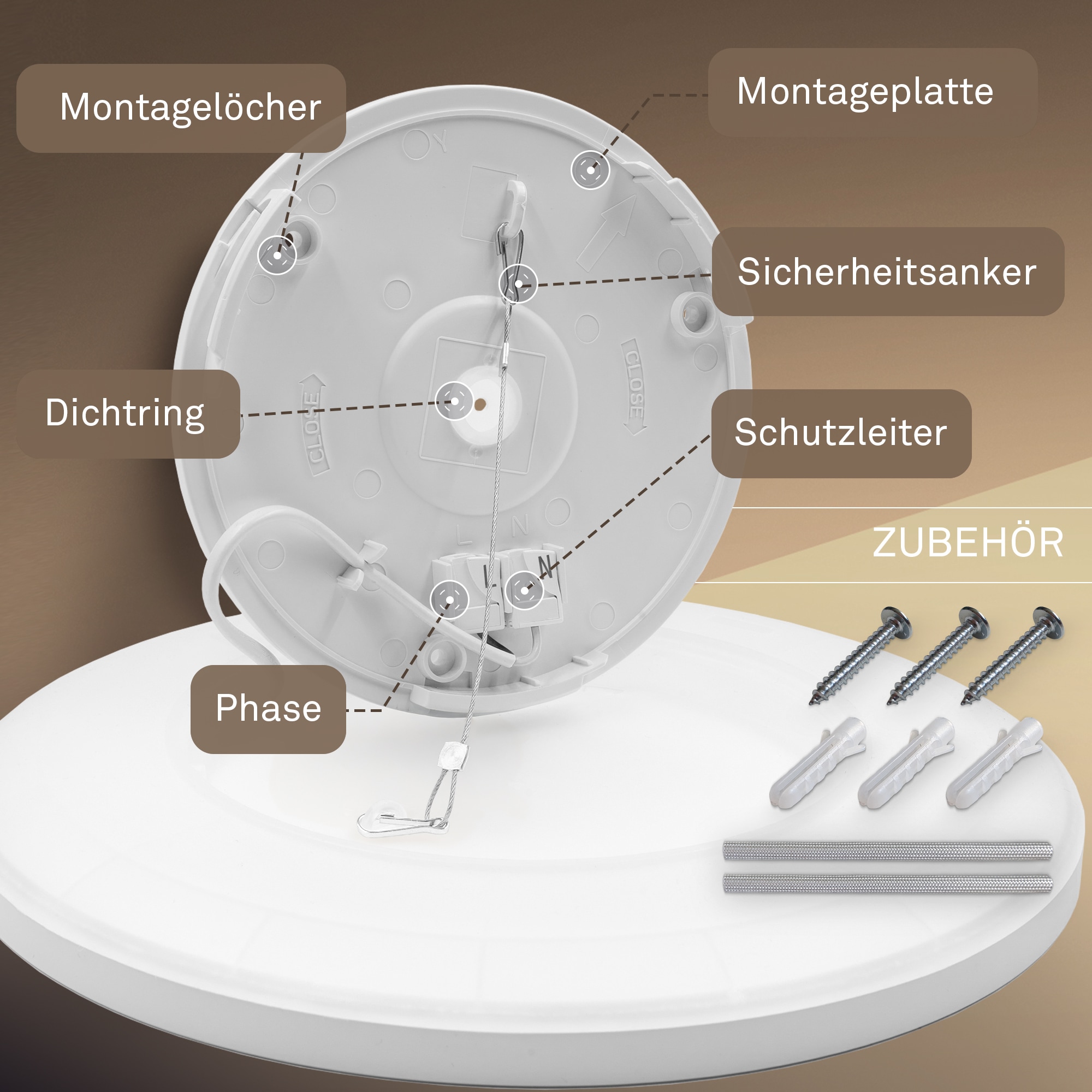 B.K.Licht LED Panel »SHALLOW« LED-Board 1 Stk. Neutralweiß 42x3 cm, Badlampe, Badezimmer, Küche, Wohnzimmer