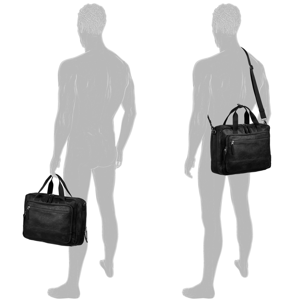 camel active Aktentasche »Traces« aus Lederimitat, funktional mit vielen Fächern & hochwertigem Gurtband