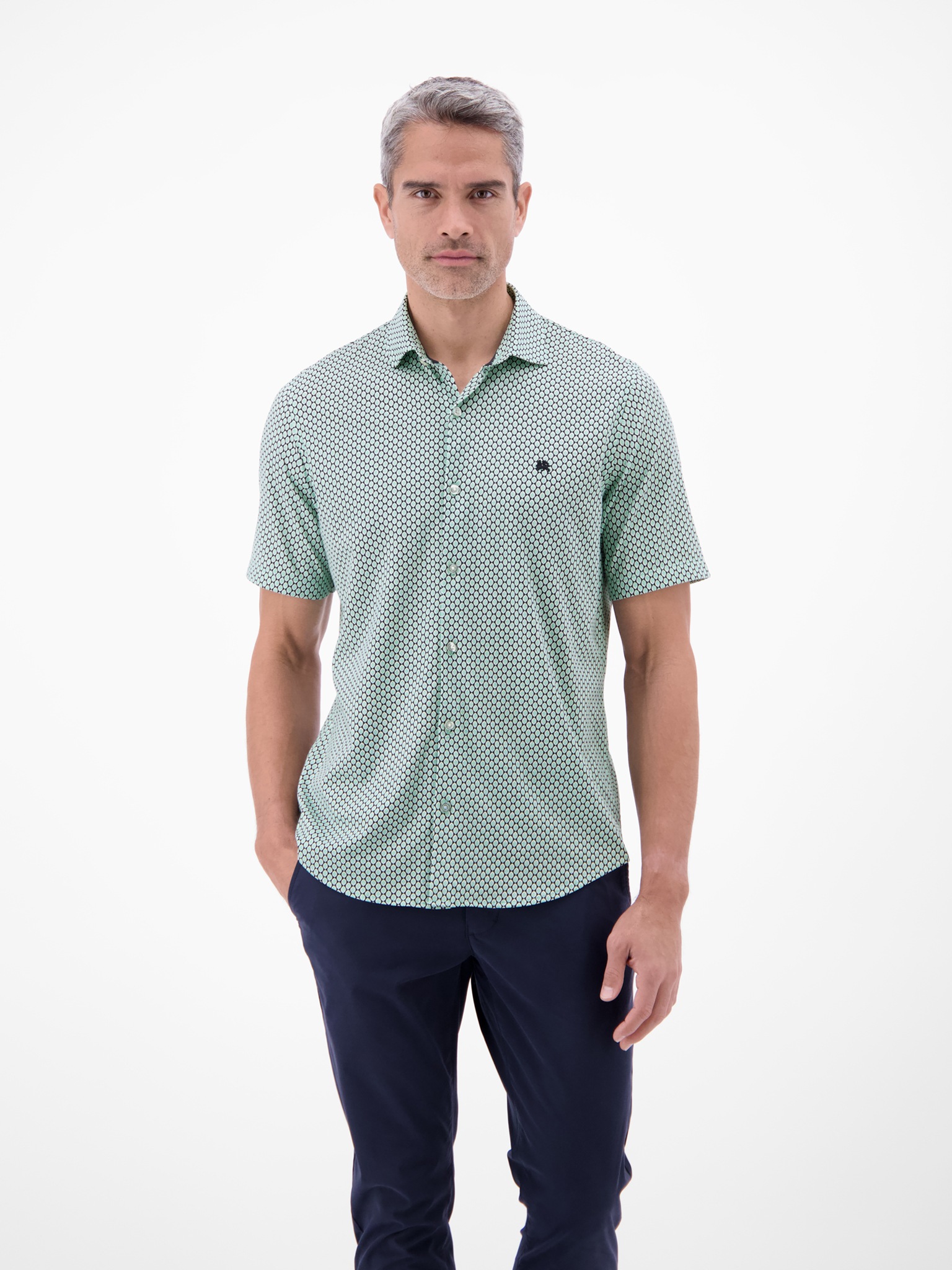 LERROS Kurzarmhemd mit Minimalprint günstig online kaufen