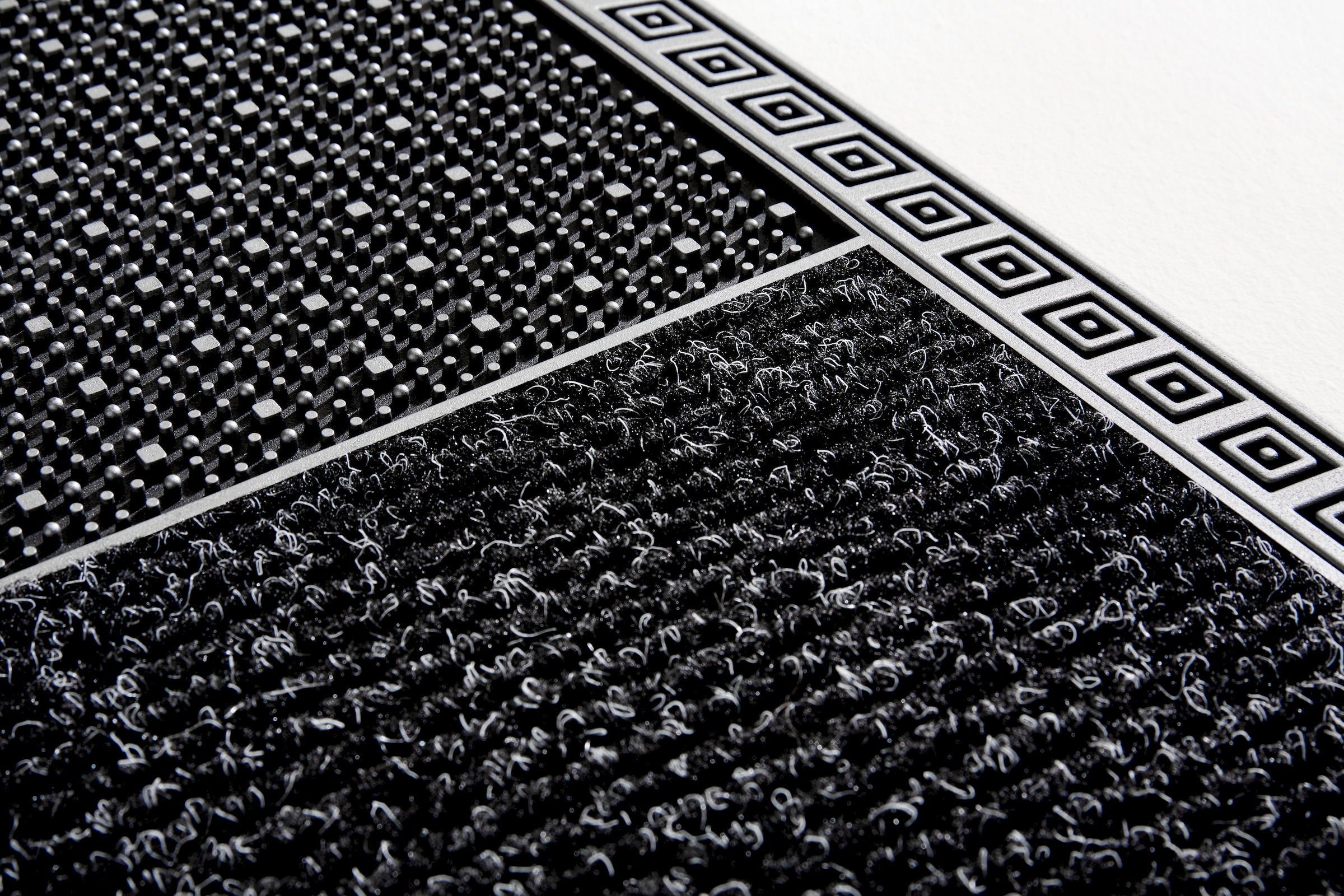 Home2Fashion Fußmatte »CenterClean XL - Squares«, rechteckig, 8 mm Höhe, schmale Schmutzfangmatte, robust, In- und Outdoor geeignet